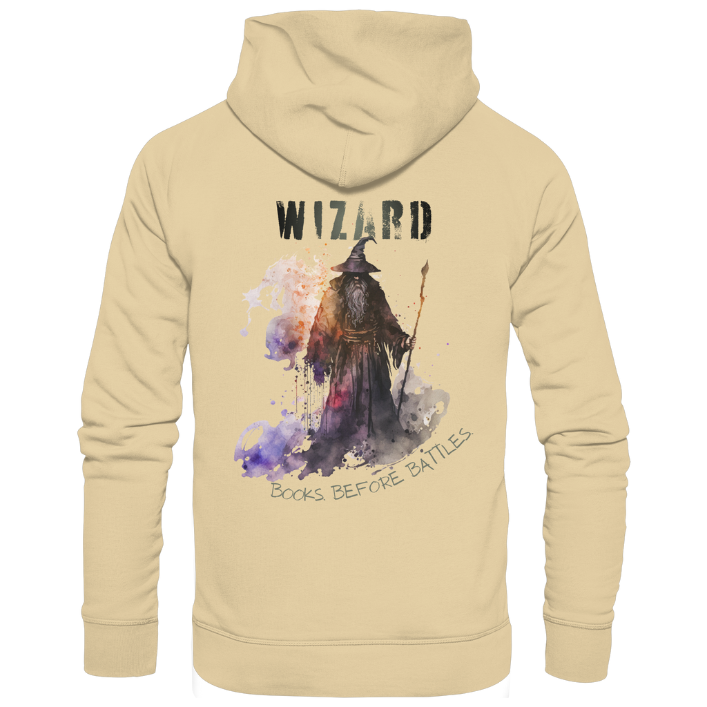 Wizard – Books Before Battles - Basic Unisex Hoodie