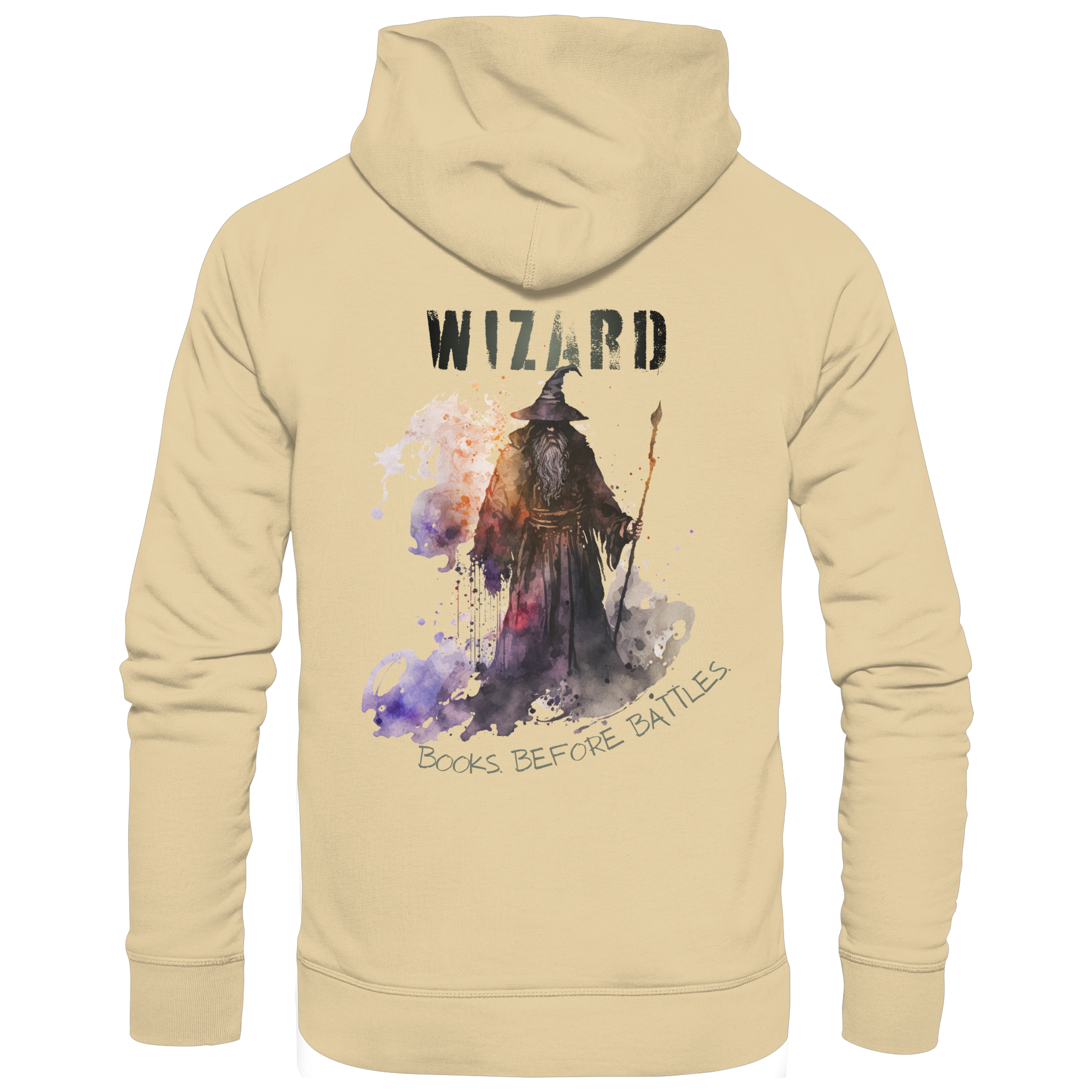 Wizard – Books Before Battles - Basic Unisex Hoodie