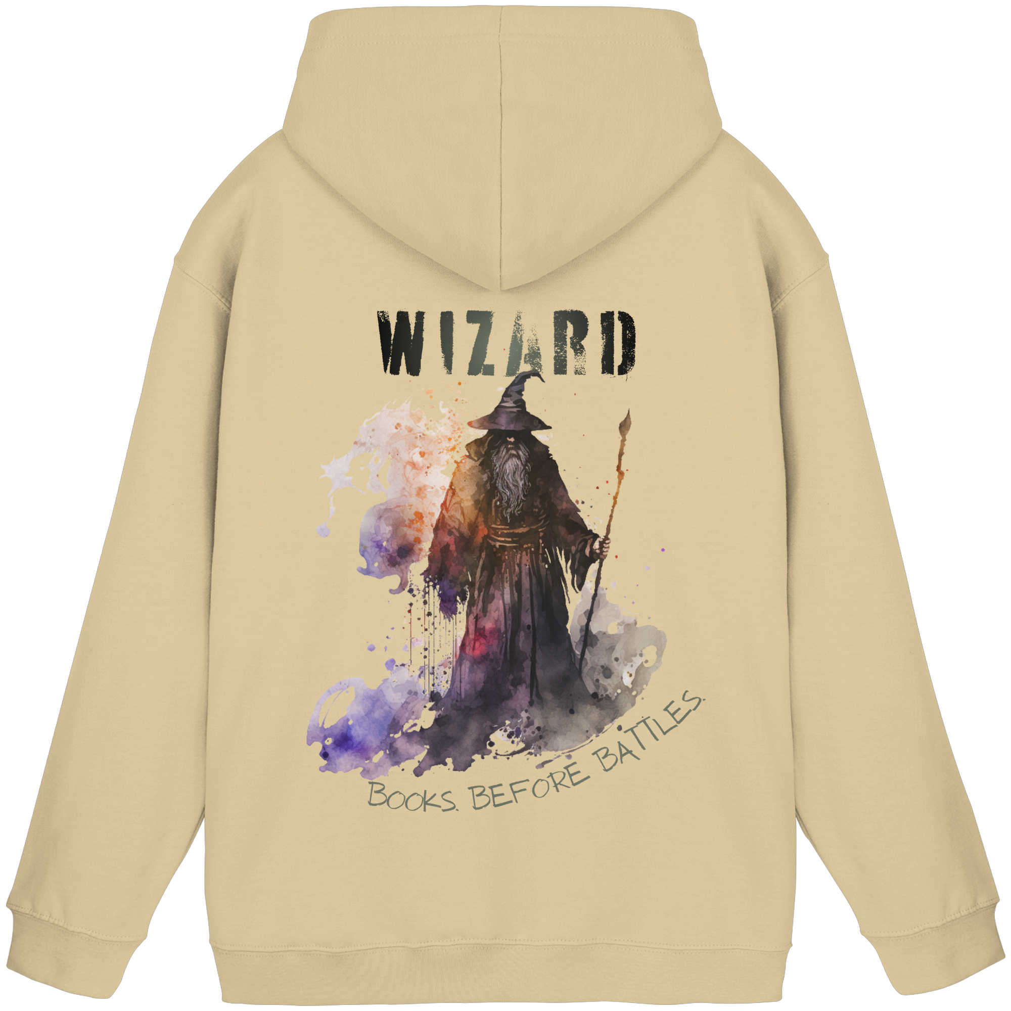 Wizard – Books Before Battles - Basic Unisex Hoodie