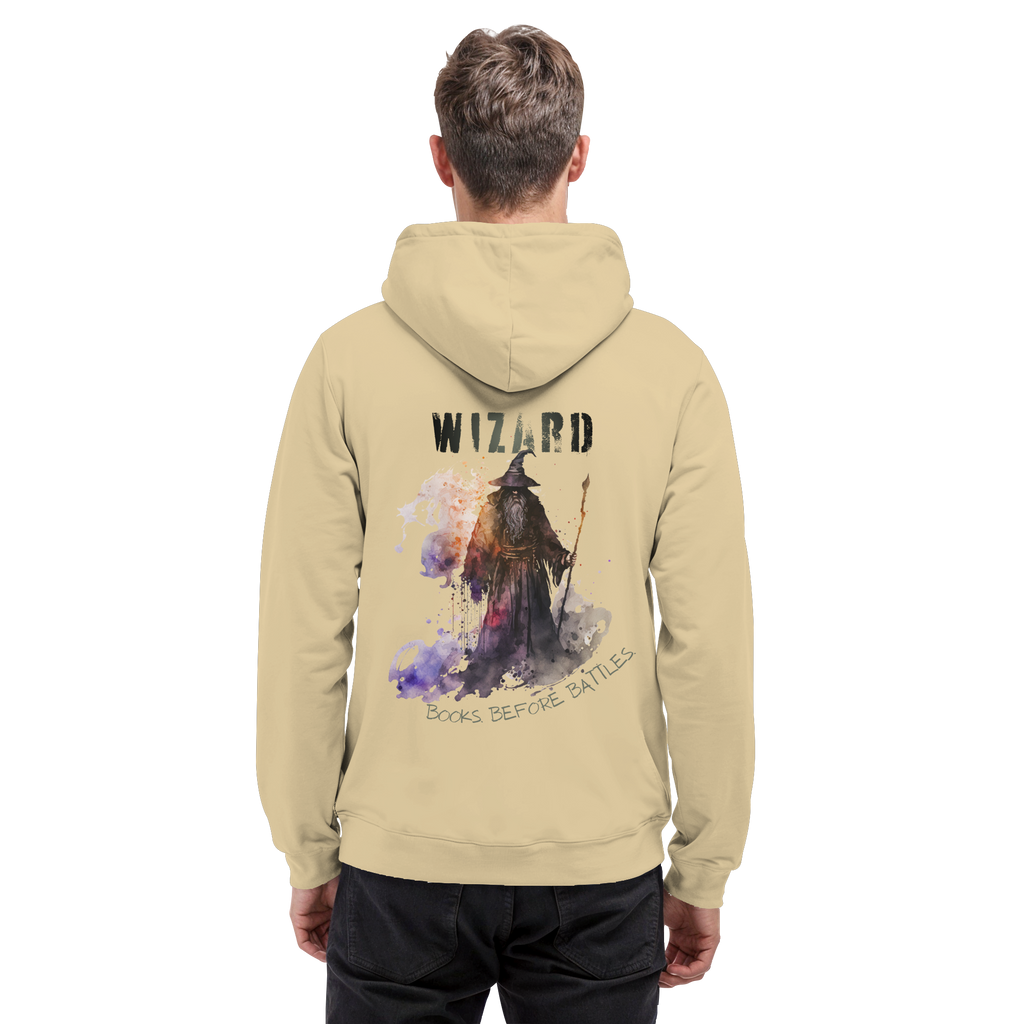 Wizard – Books Before Battles - Basic Unisex Hoodie