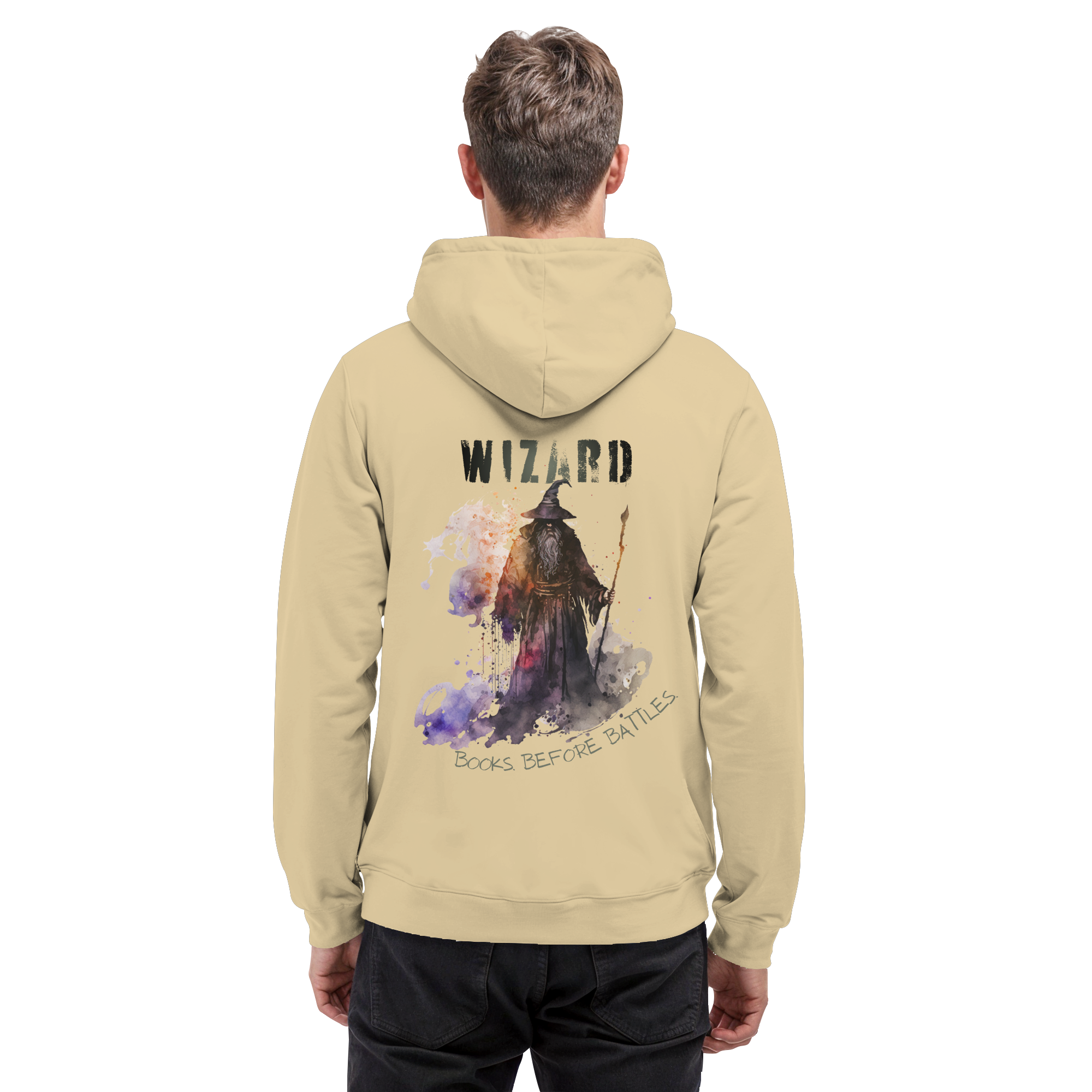Wizard – Books Before Battles - Basic Unisex Hoodie