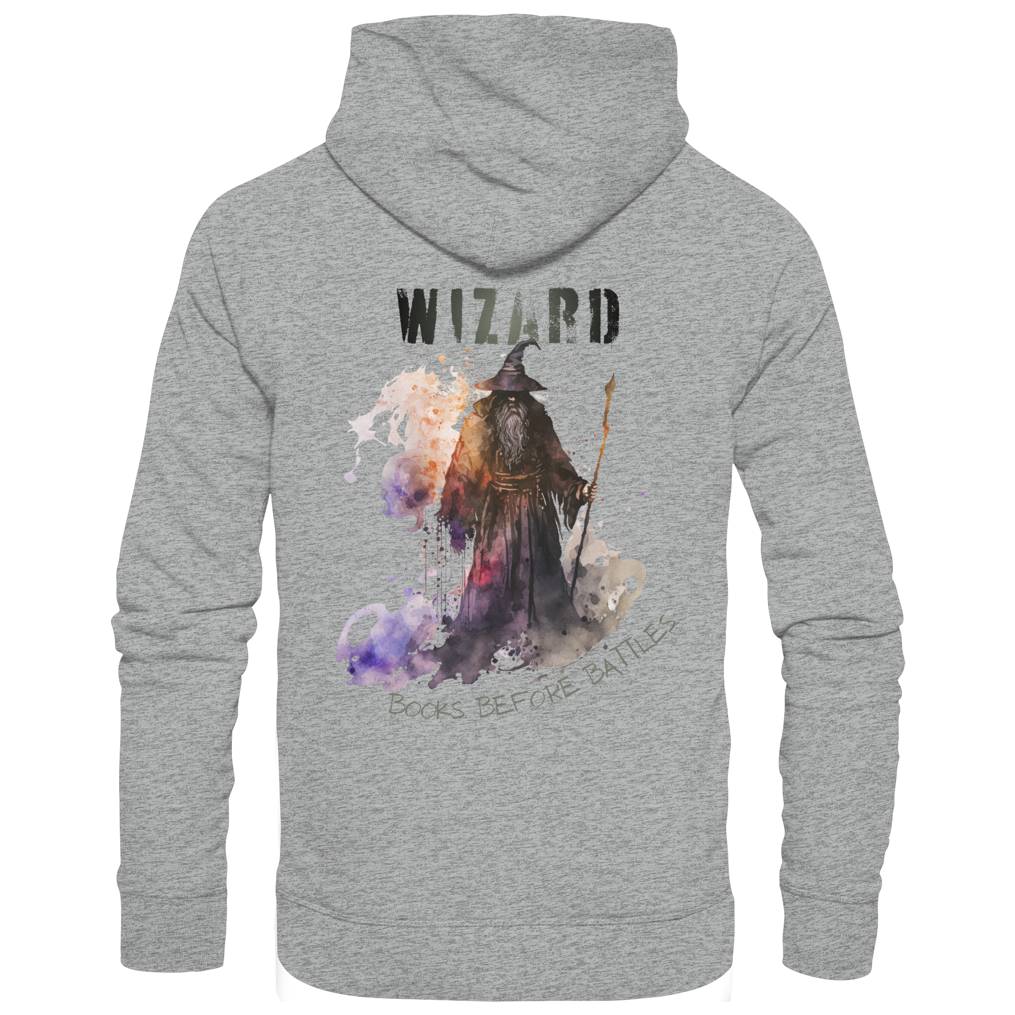 Wizard – Books Before Battles - Basic Unisex Hoodie