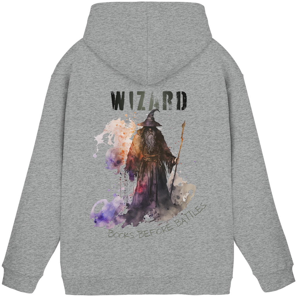 Wizard – Books Before Battles - Basic Unisex Hoodie