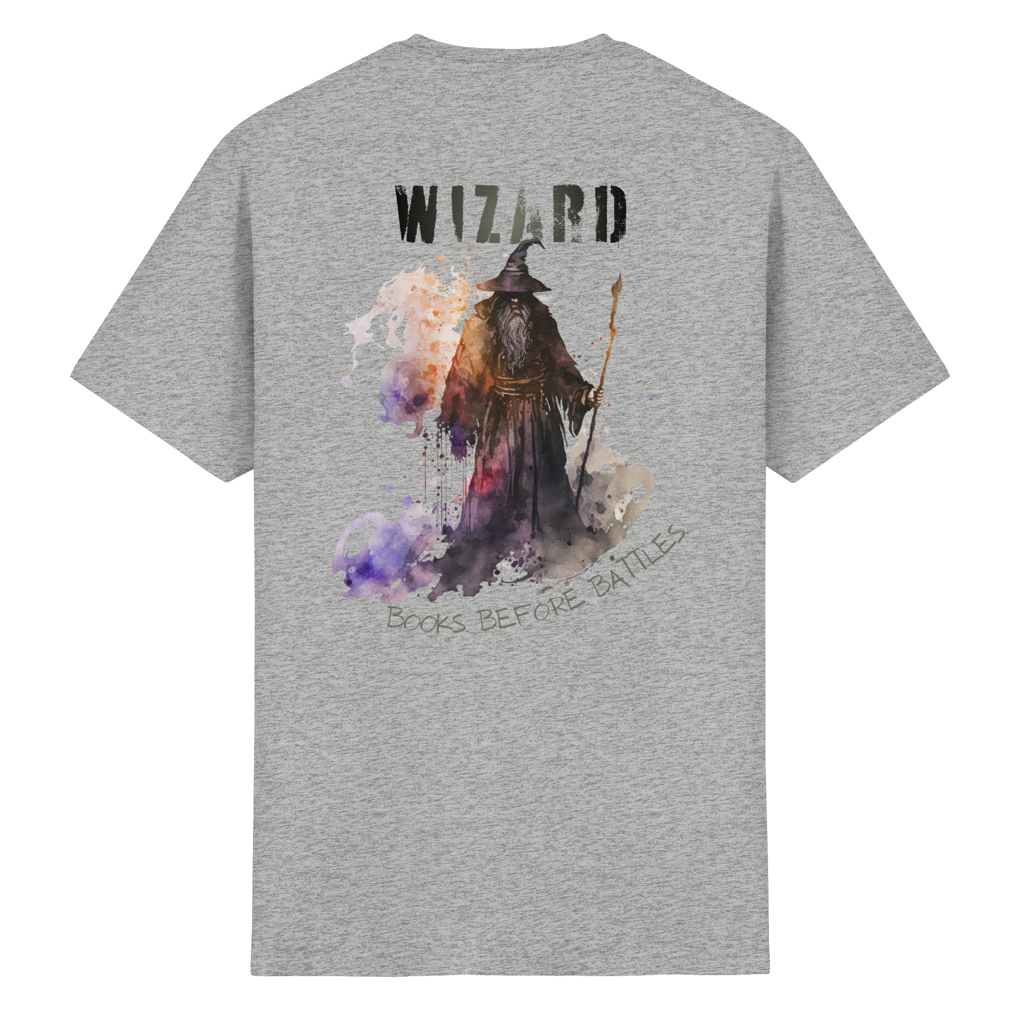 Wizard – Books Before Battles - Heavy Cotton T-Shirt