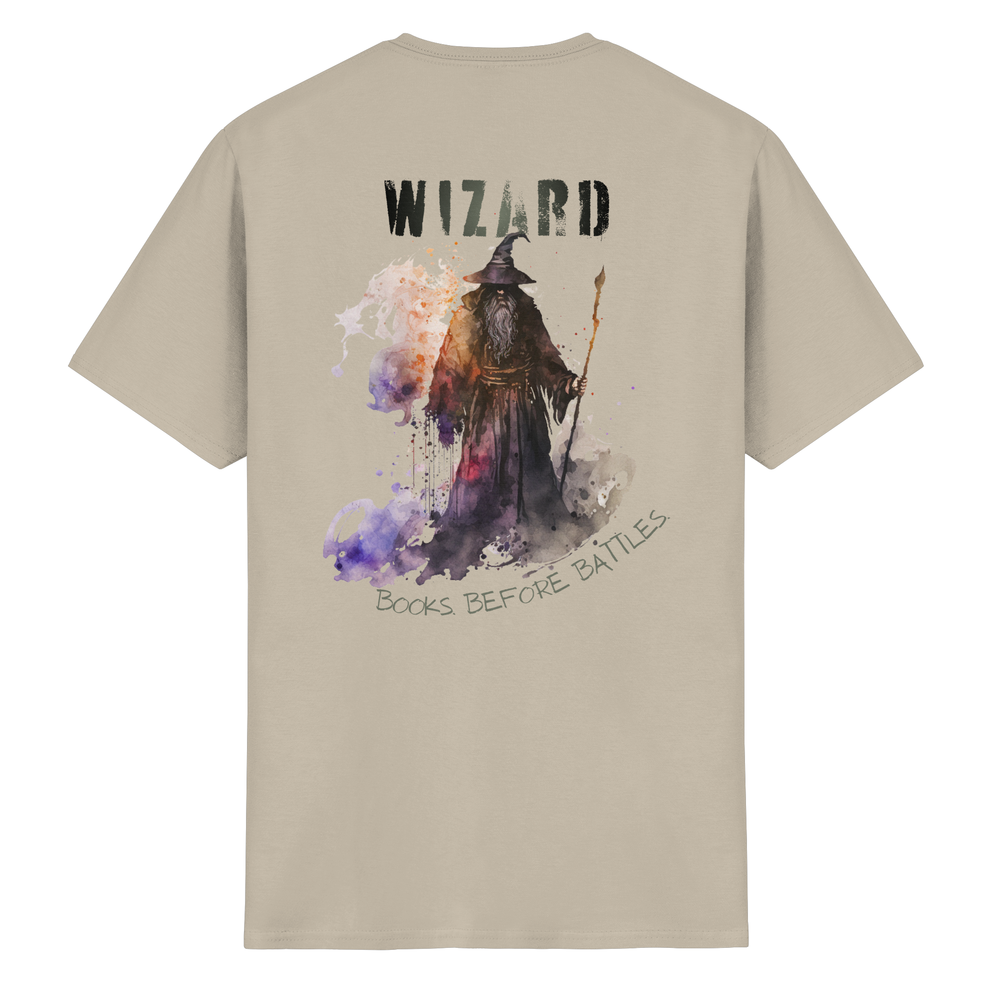 Wizard – Books Before Battles - Heavy Cotton T-Shirt