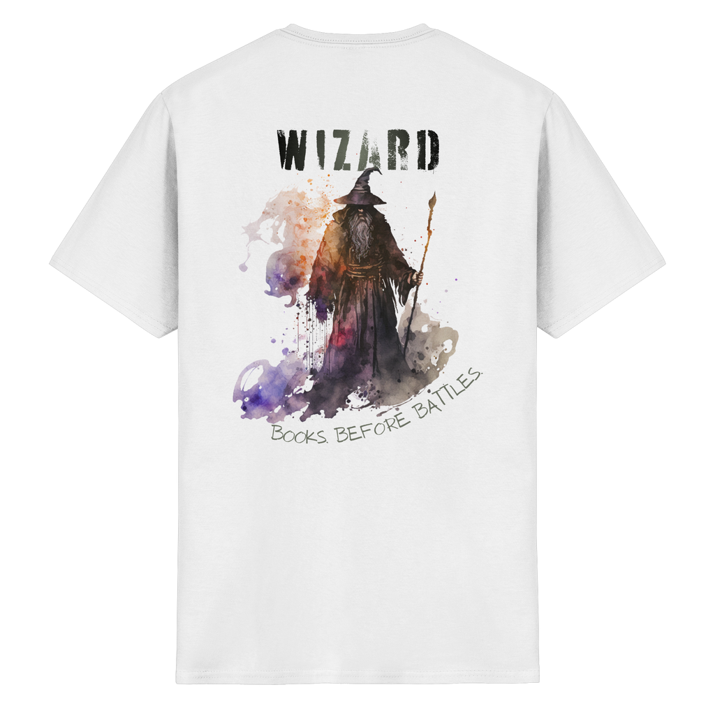 Wizard – Books Before Battles - Heavy Cotton T-Shirt
