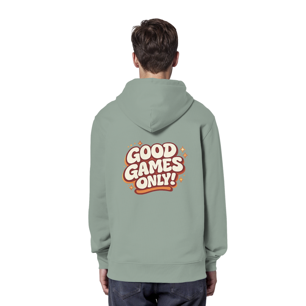 Good Games Only -unisex Hoodie aus Bio-Baumwolle
