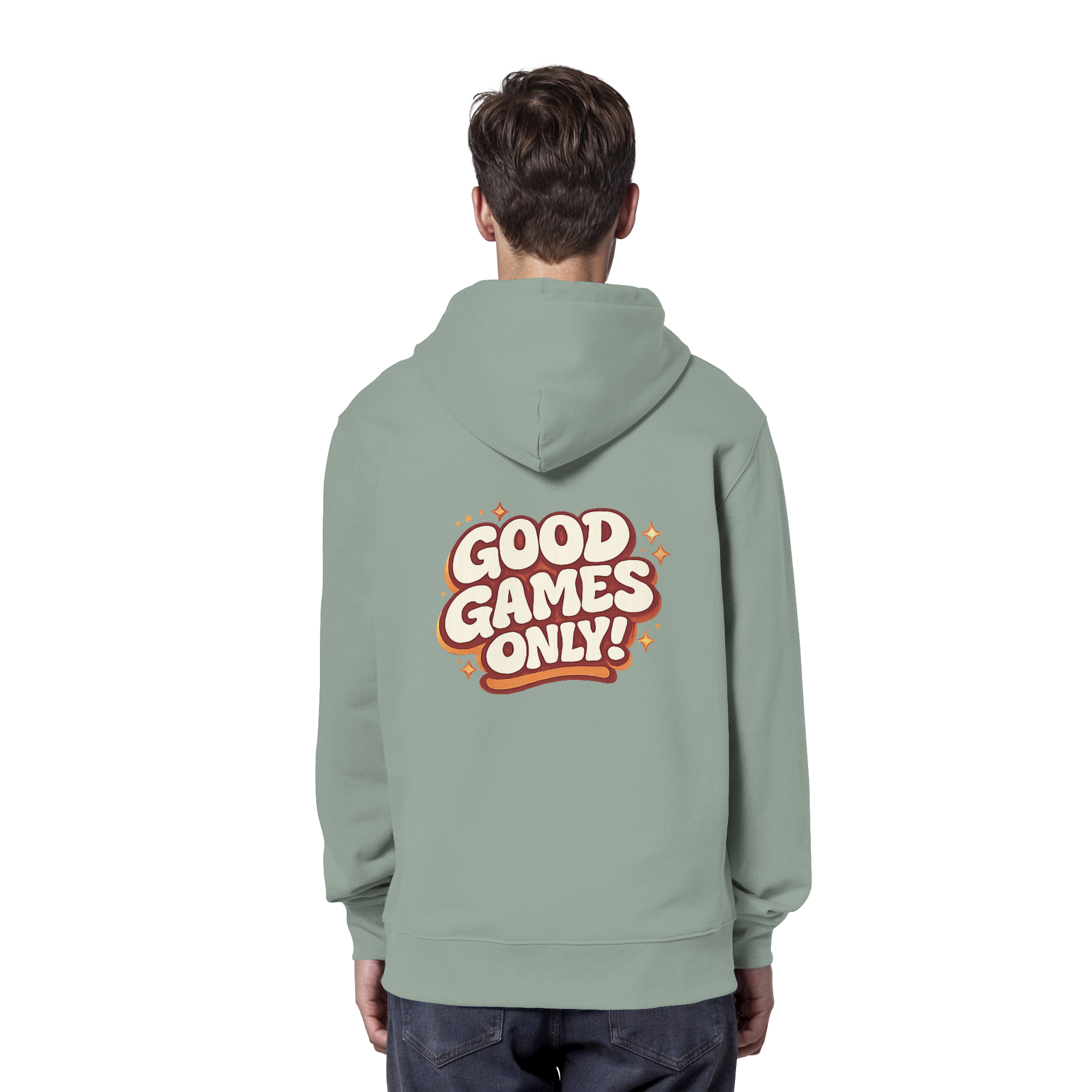 Good Games Only -unisex Hoodie aus Bio-Baumwolle