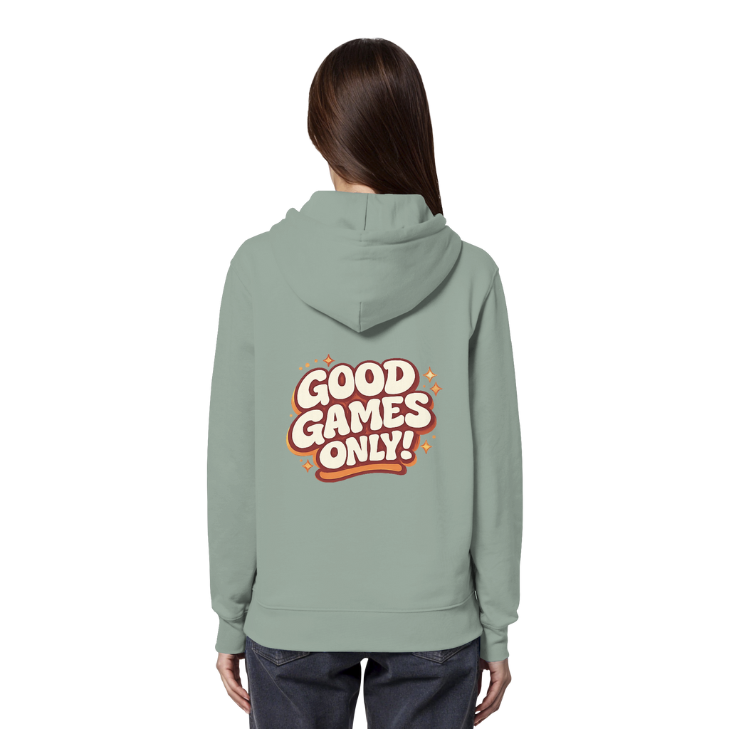 Good Games Only -unisex Hoodie aus Bio-Baumwolle