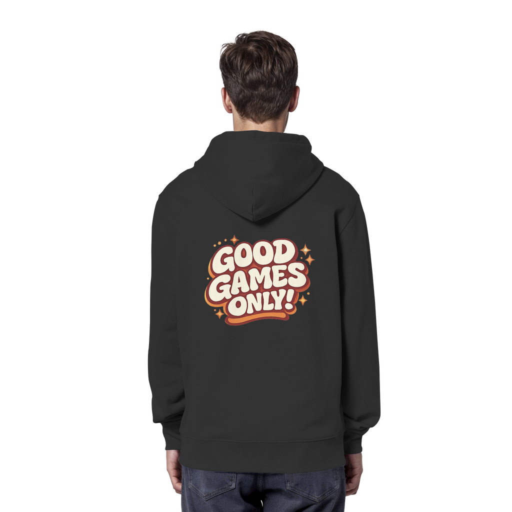 Good Games Only -unisex Hoodie aus Bio-Baumwolle