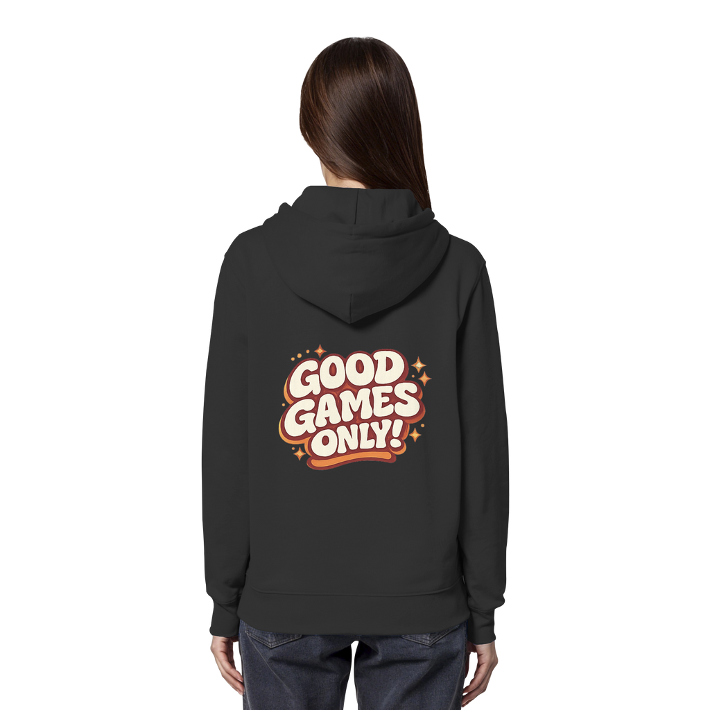 Good Games Only -unisex Hoodie aus Bio-Baumwolle