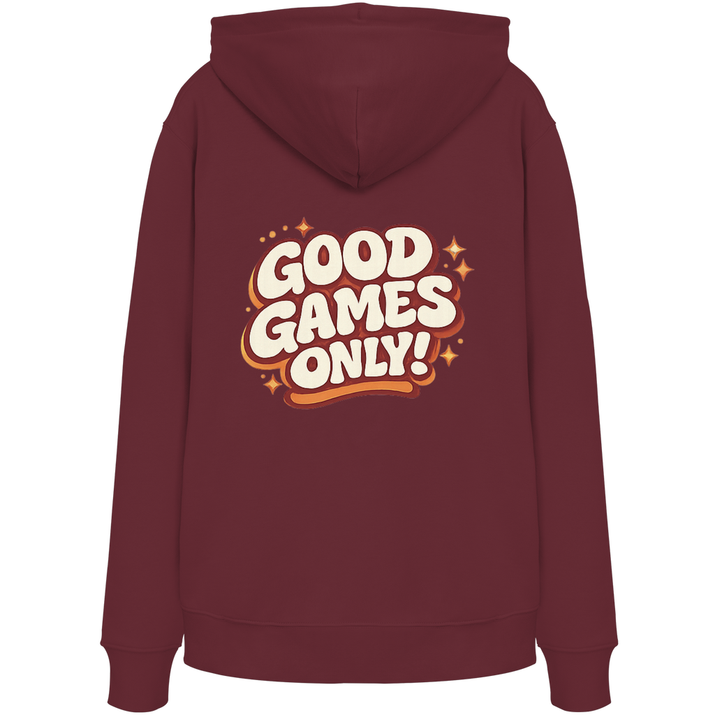 Good Games Only -unisex Hoodie aus Bio-Baumwolle