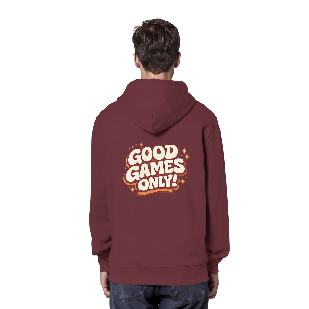 Good Games Only -unisex Hoodie aus Bio-Baumwolle
