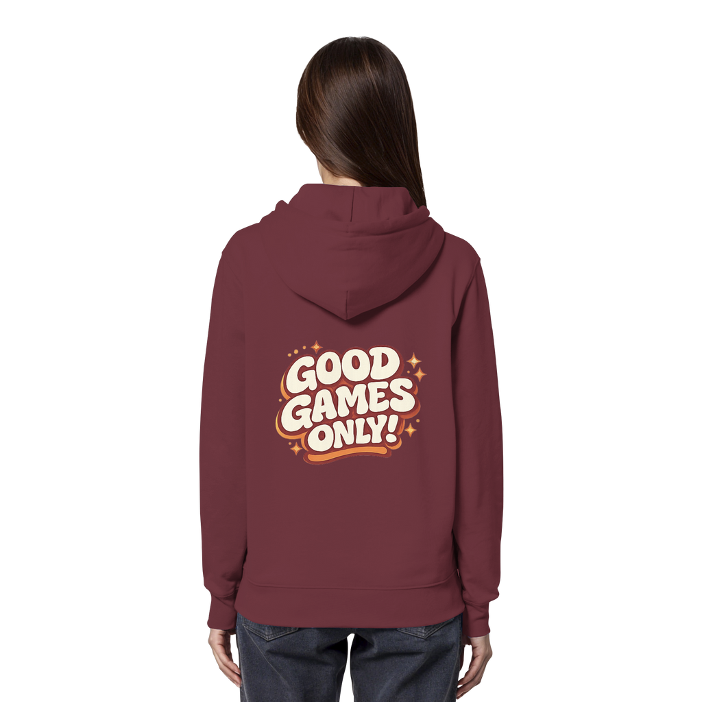 Good Games Only -unisex Hoodie aus Bio-Baumwolle