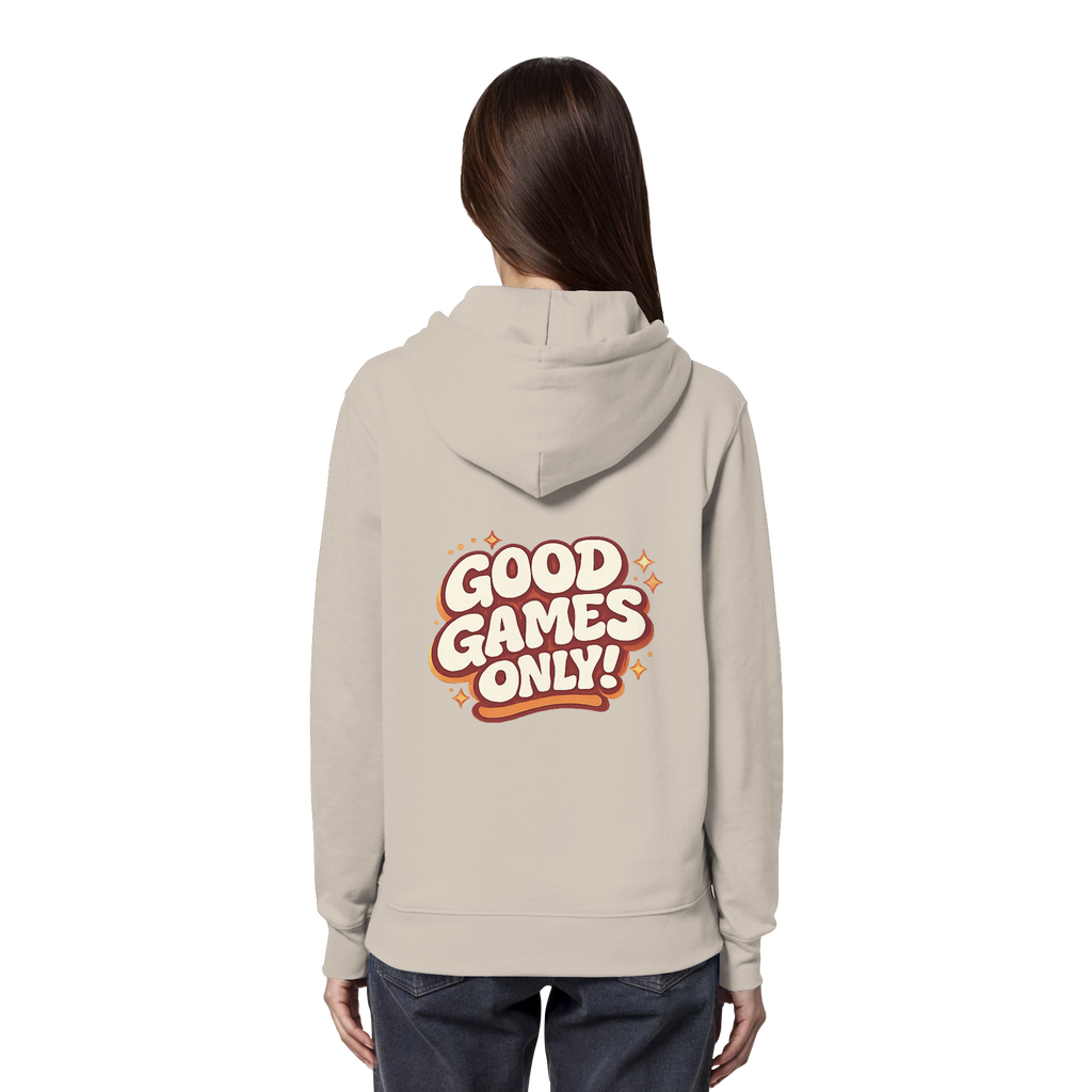 Good Games Only -unisex Hoodie aus Bio-Baumwolle