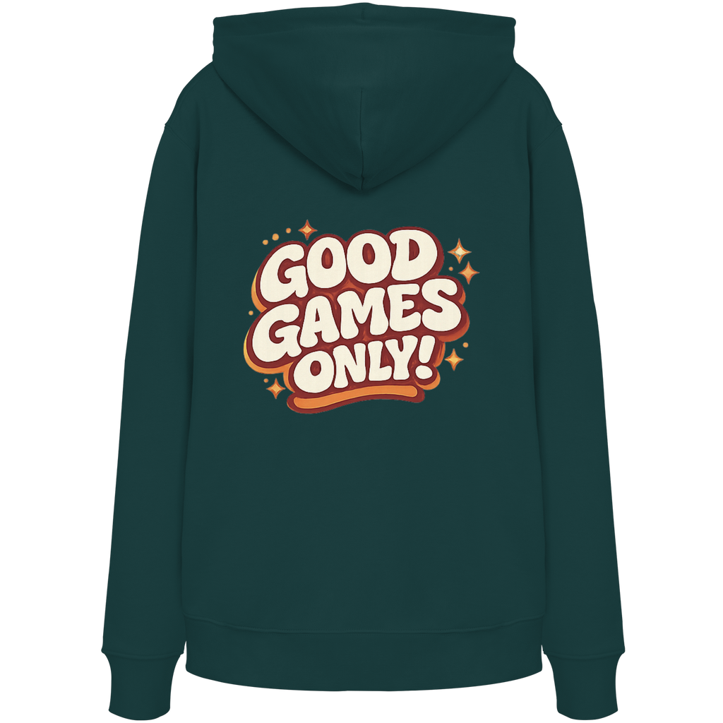 Good Games Only -unisex Hoodie aus Bio-Baumwolle