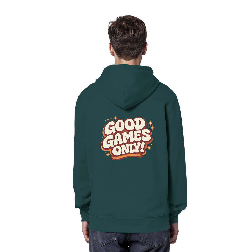Good Games Only -unisex Hoodie aus Bio-Baumwolle