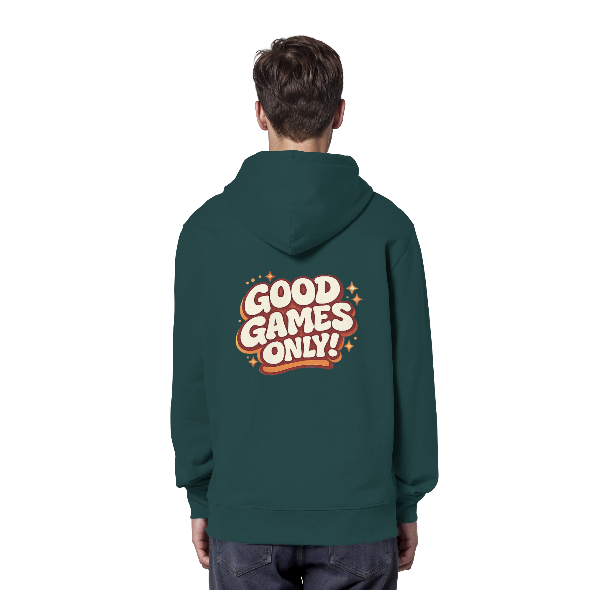 Good Games Only -unisex Hoodie aus Bio-Baumwolle