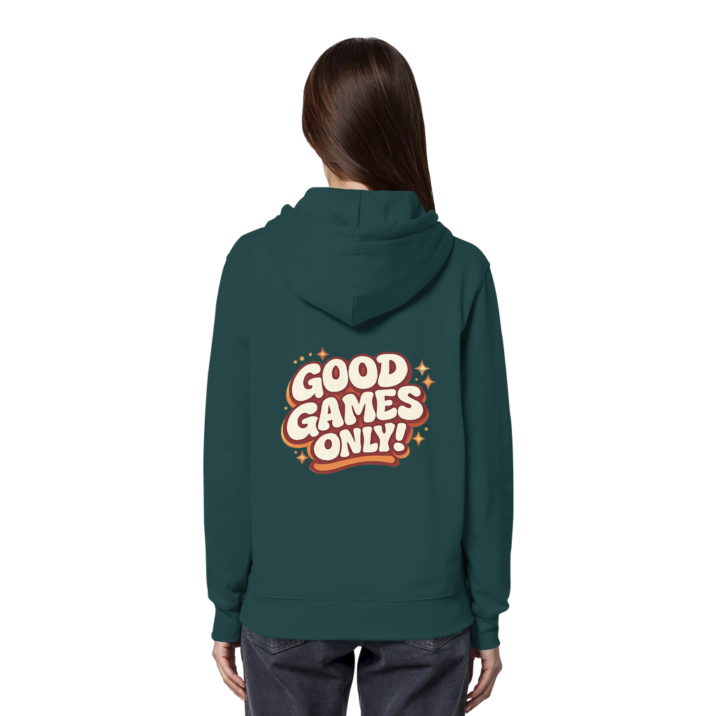 Good Games Only -unisex Hoodie aus Bio-Baumwolle