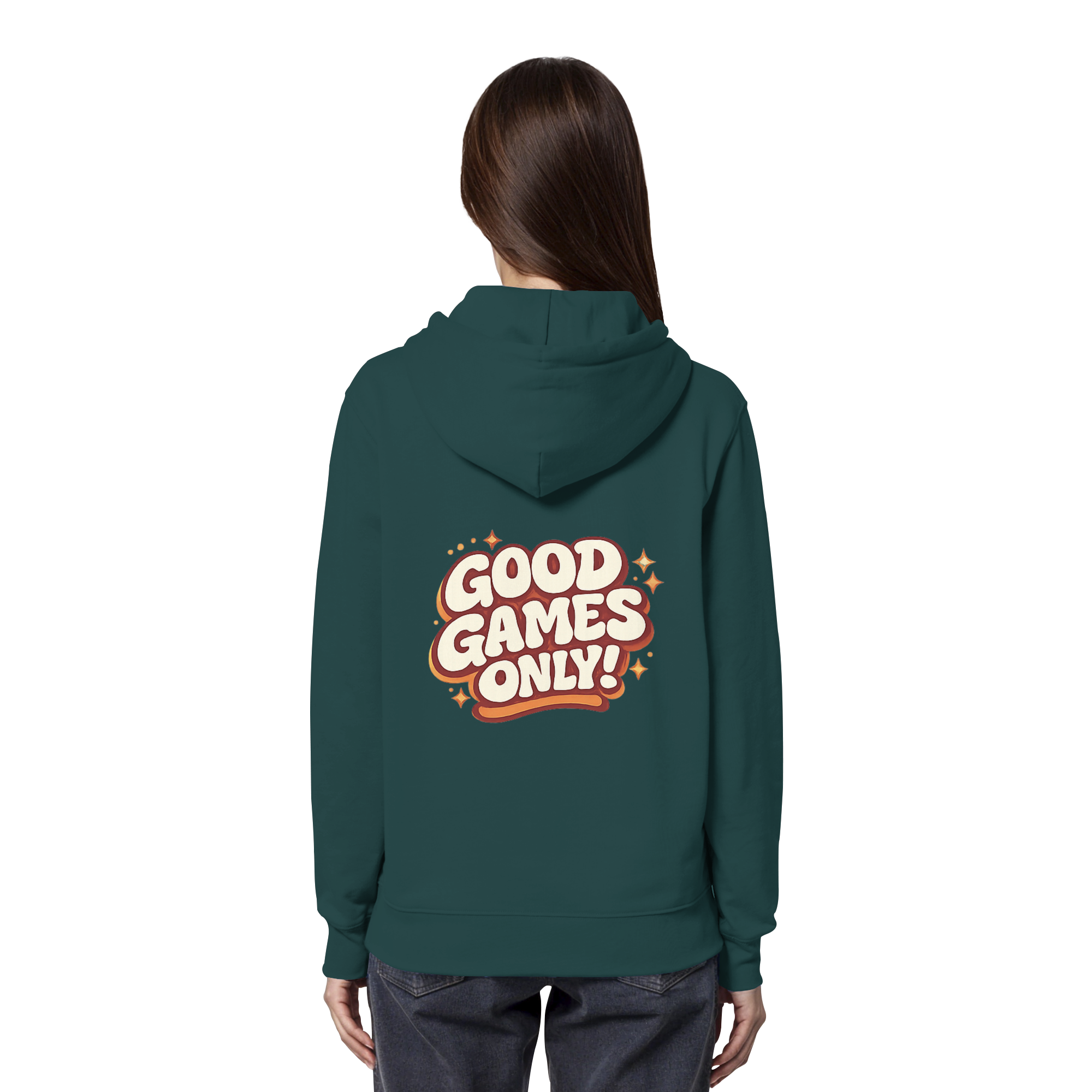 Good Games Only -unisex Hoodie aus Bio-Baumwolle