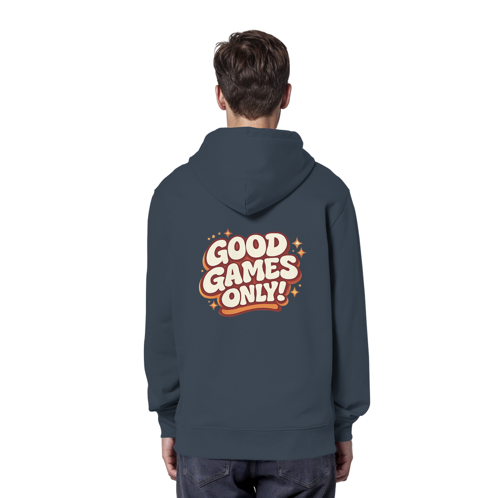 Good Games Only -unisex Hoodie aus Bio-Baumwolle