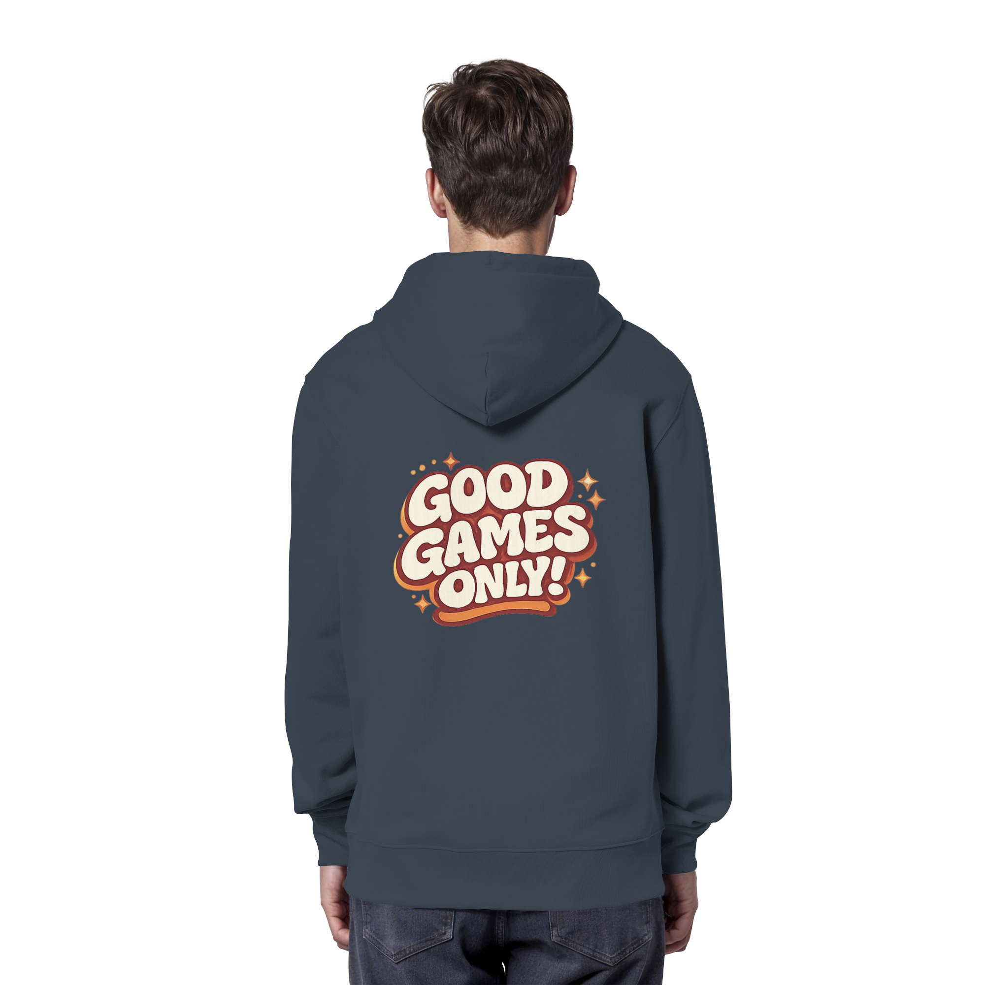 Good Games Only -unisex Hoodie aus Bio-Baumwolle