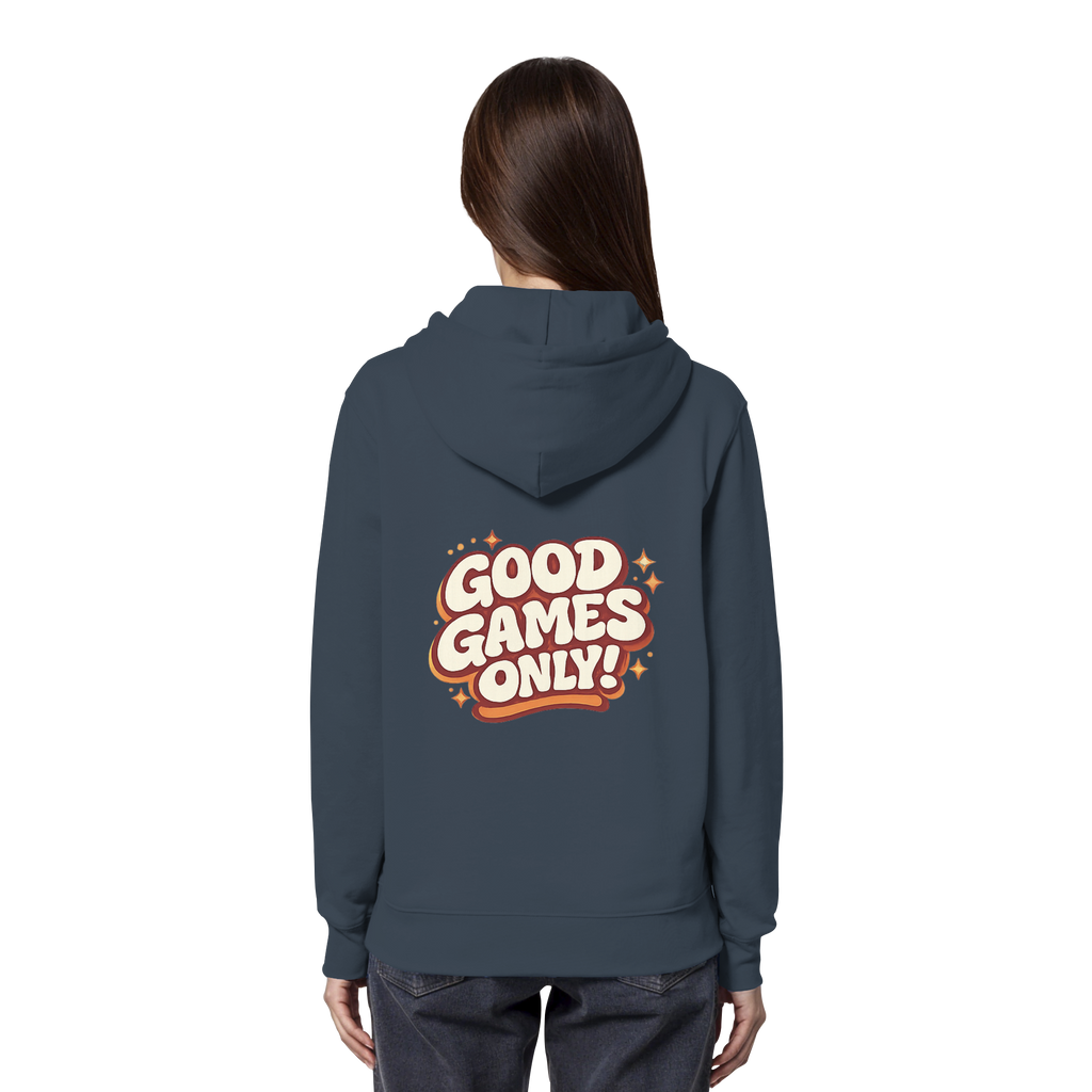 Good Games Only -unisex Hoodie aus Bio-Baumwolle