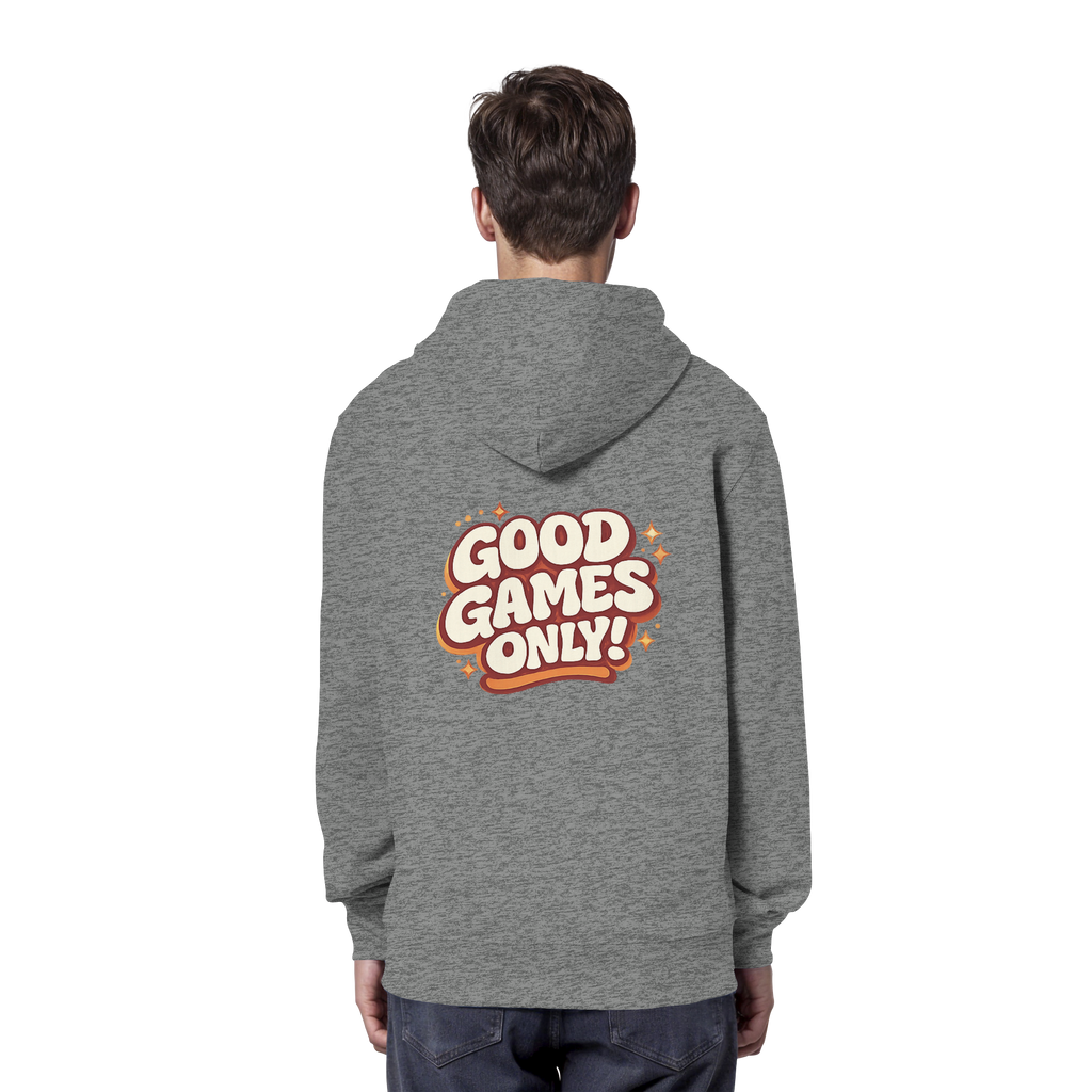 Good Games Only -unisex Hoodie aus Bio-Baumwolle