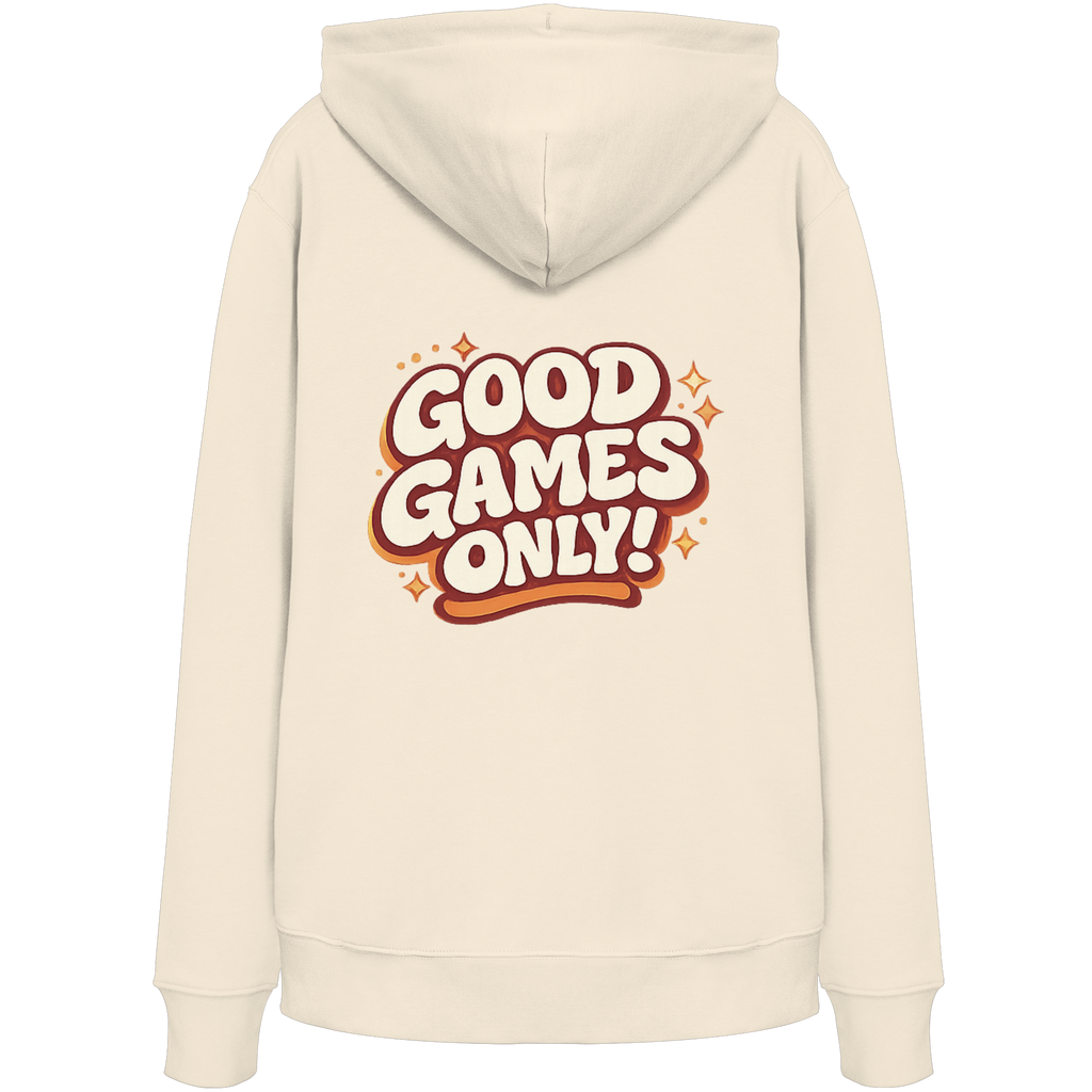 Good Games Only -unisex Hoodie aus Bio-Baumwolle