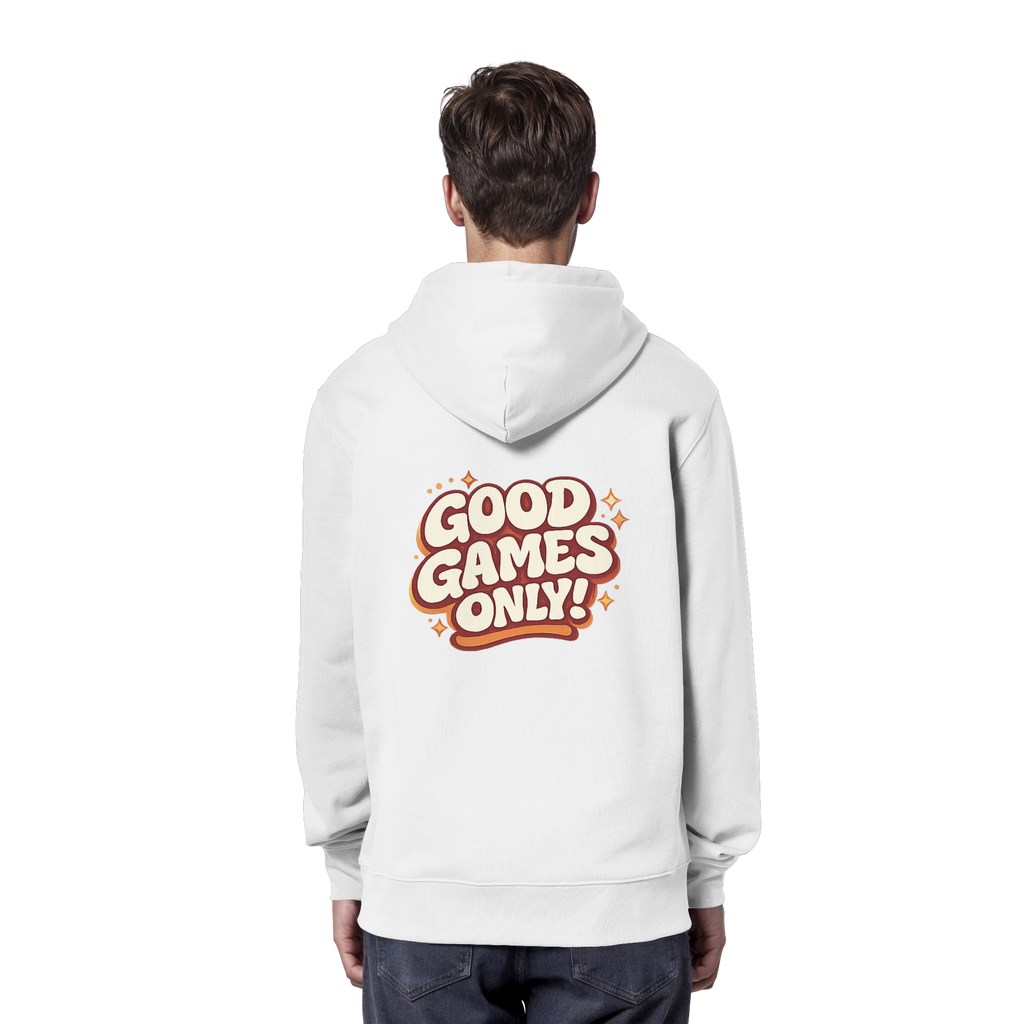 Good Games Only -unisex Hoodie aus Bio-Baumwolle