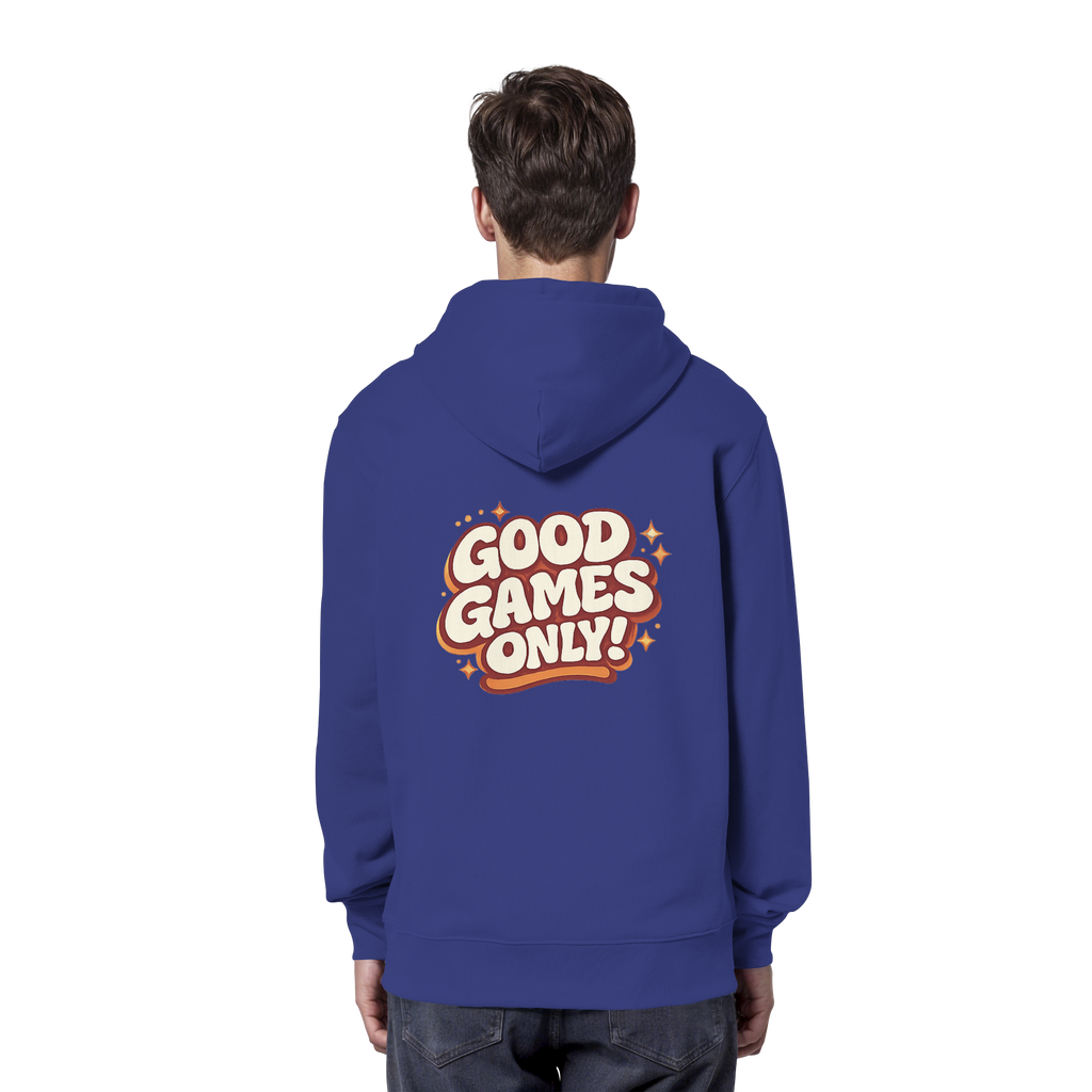 Good Games Only -unisex Hoodie aus Bio-Baumwolle