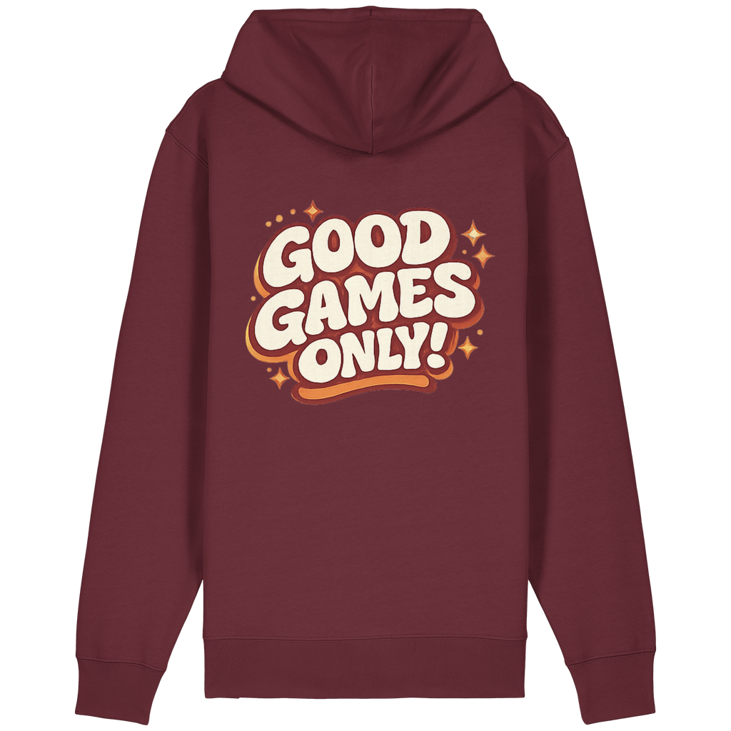 Good Games Only - unisex Zipper aus Bio-Baumwolle