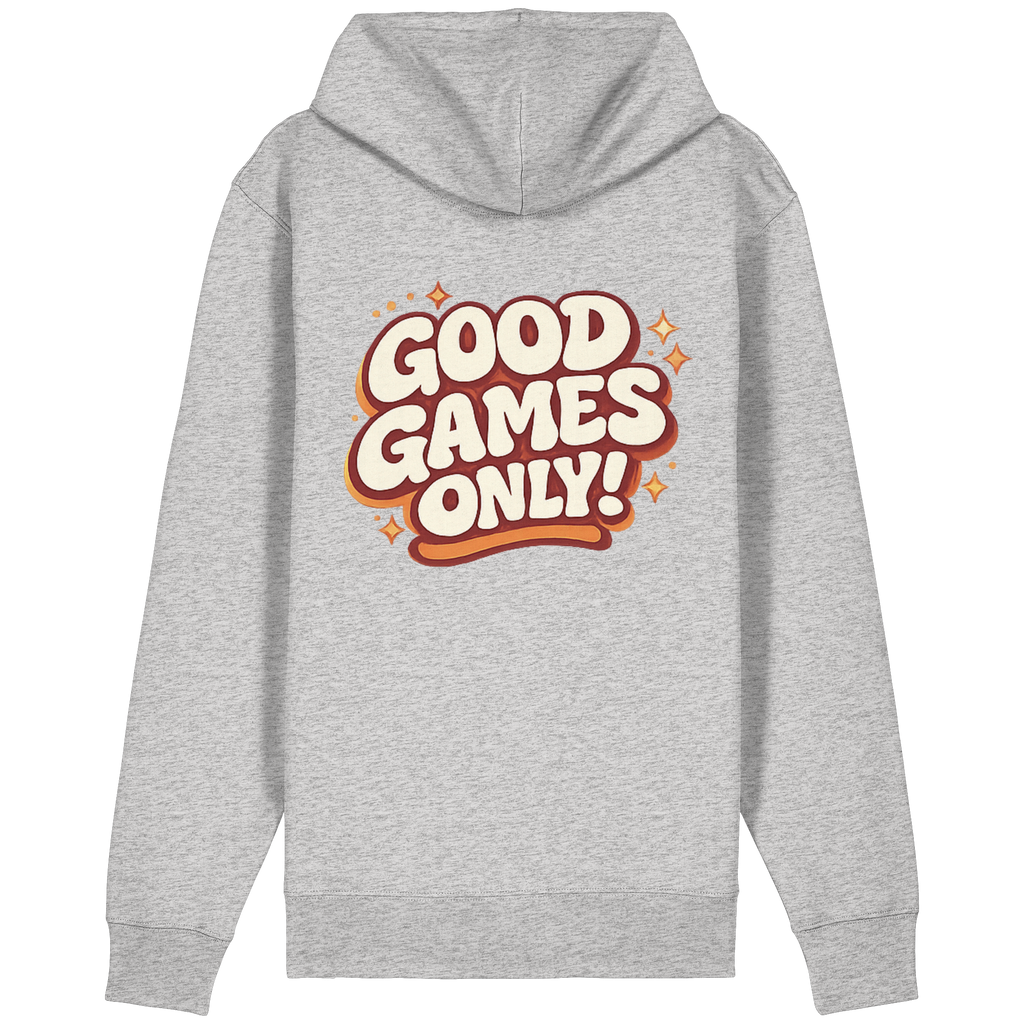 Good Games Only - unisex Zipper aus Bio-Baumwolle