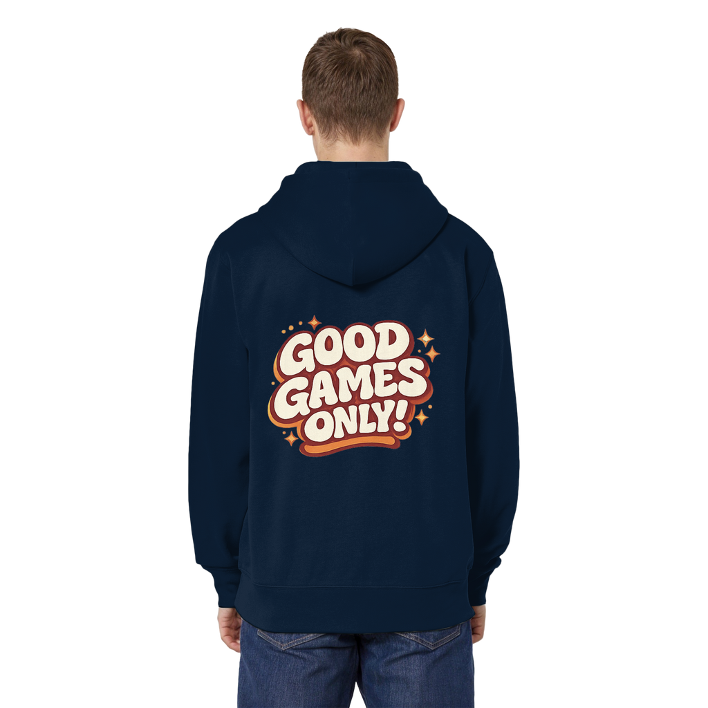 Good Games Only - unisex Zipper aus Bio-Baumwolle