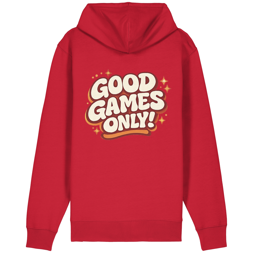Good Games Only - unisex Zipper aus Bio-Baumwolle