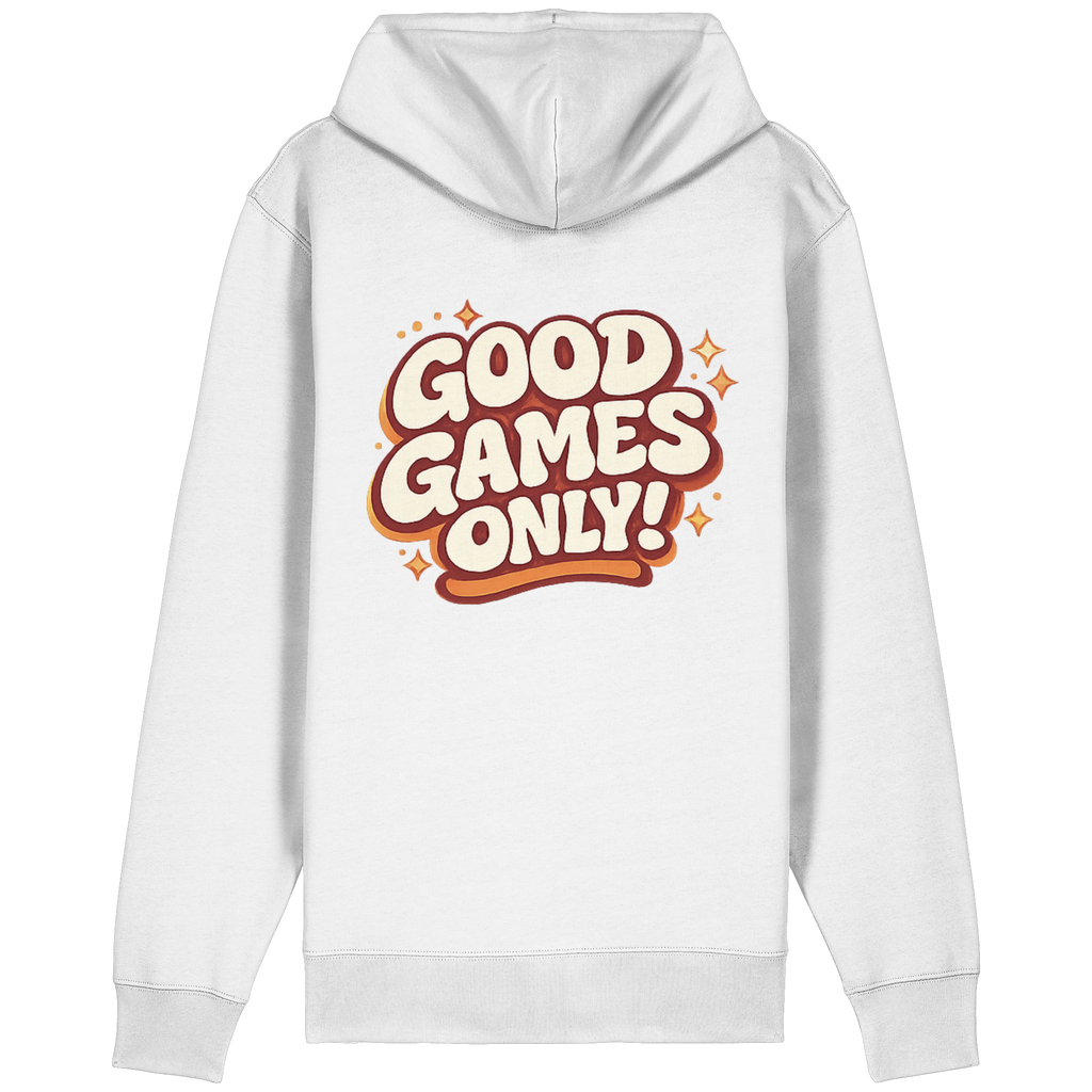 Good Games Only - unisex Zipper aus Bio-Baumwolle