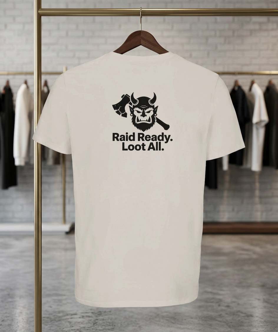 Loot Goblin Mode, unisex T-Shirt aus Bio-Baumwolle in Umstellung