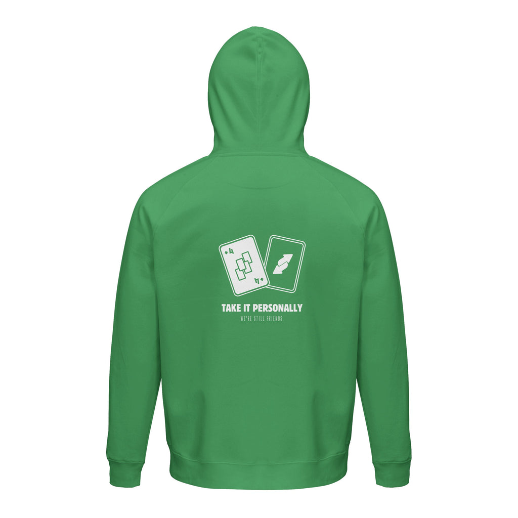 Draw Four – We’re Still Friends, unisex Kapuzenpullover aus Bio-Baumwollgemisch