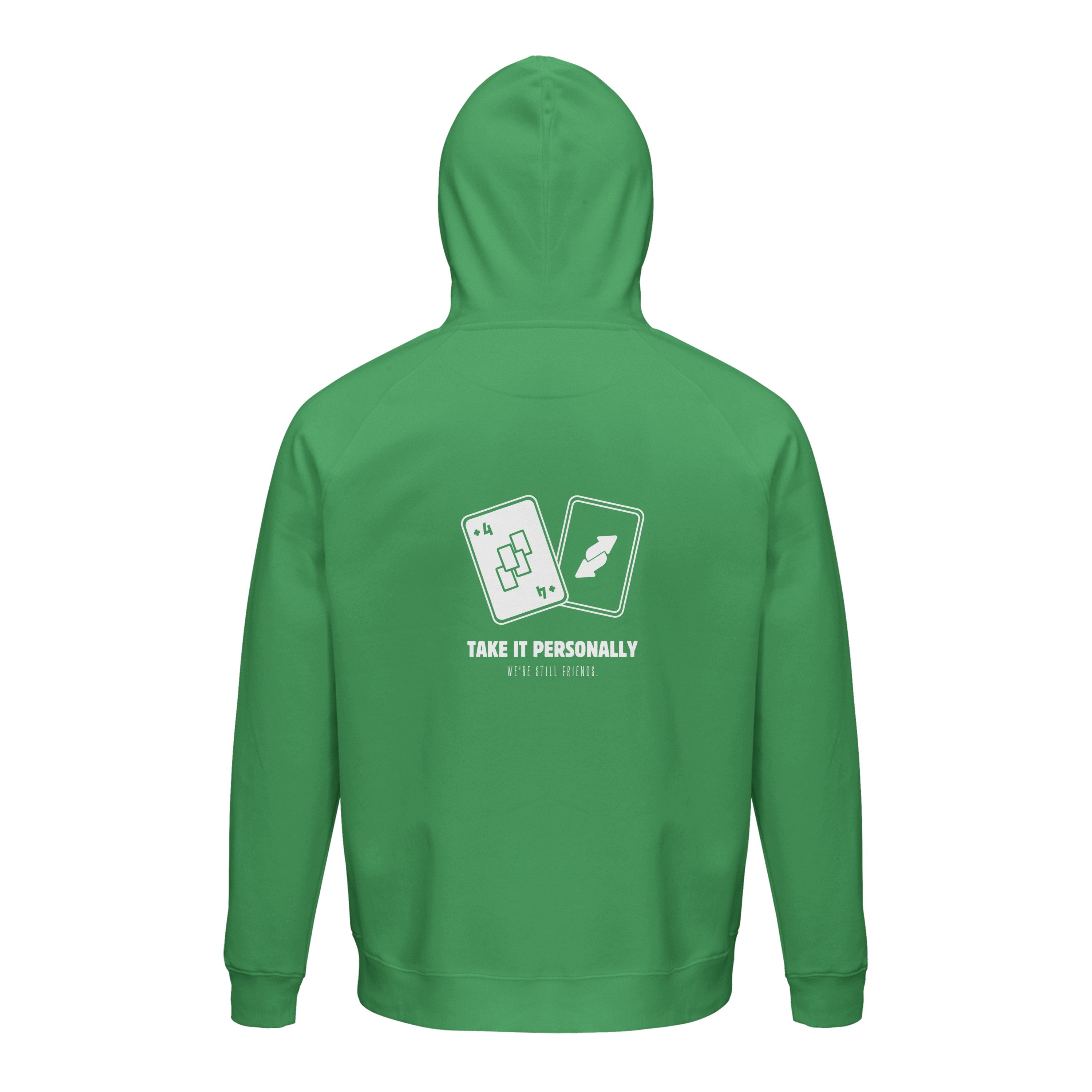 Draw Four – We’re Still Friends, unisex Kapuzenpullover aus Bio-Baumwollgemisch