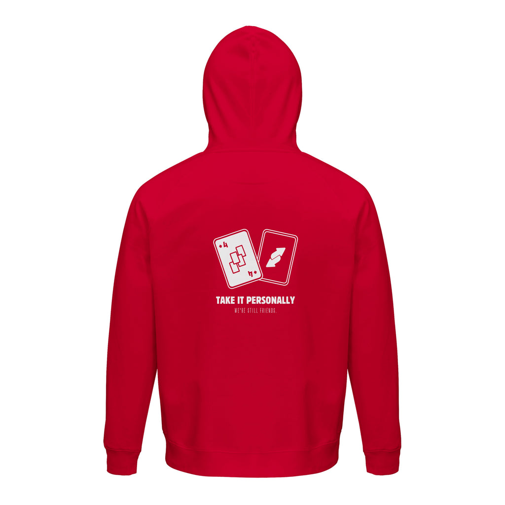 Draw Four – We’re Still Friends, unisex Kapuzenpullover aus Bio-Baumwollgemisch