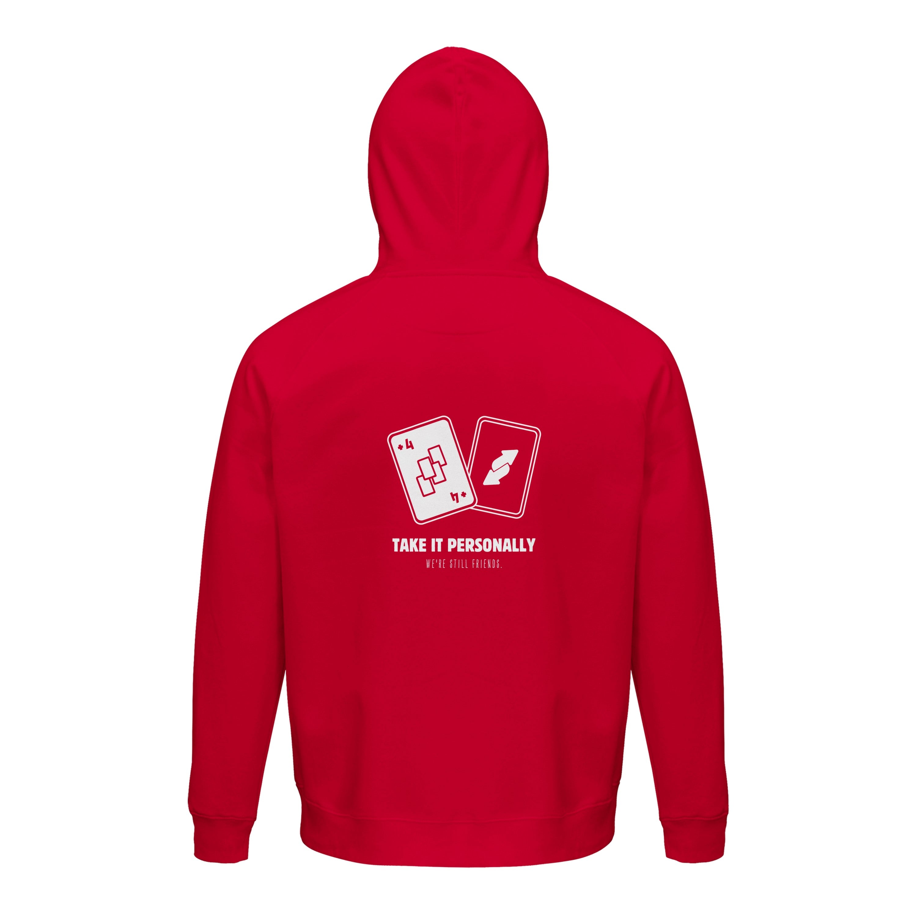 Draw Four – We’re Still Friends, unisex Kapuzenpullover aus Bio-Baumwollgemisch