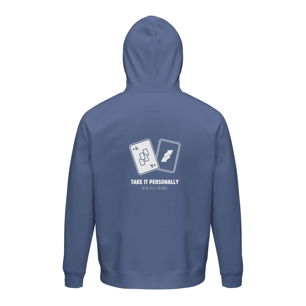 Draw Four – We’re Still Friends, unisex Kapuzenpullover aus Bio-Baumwollgemisch