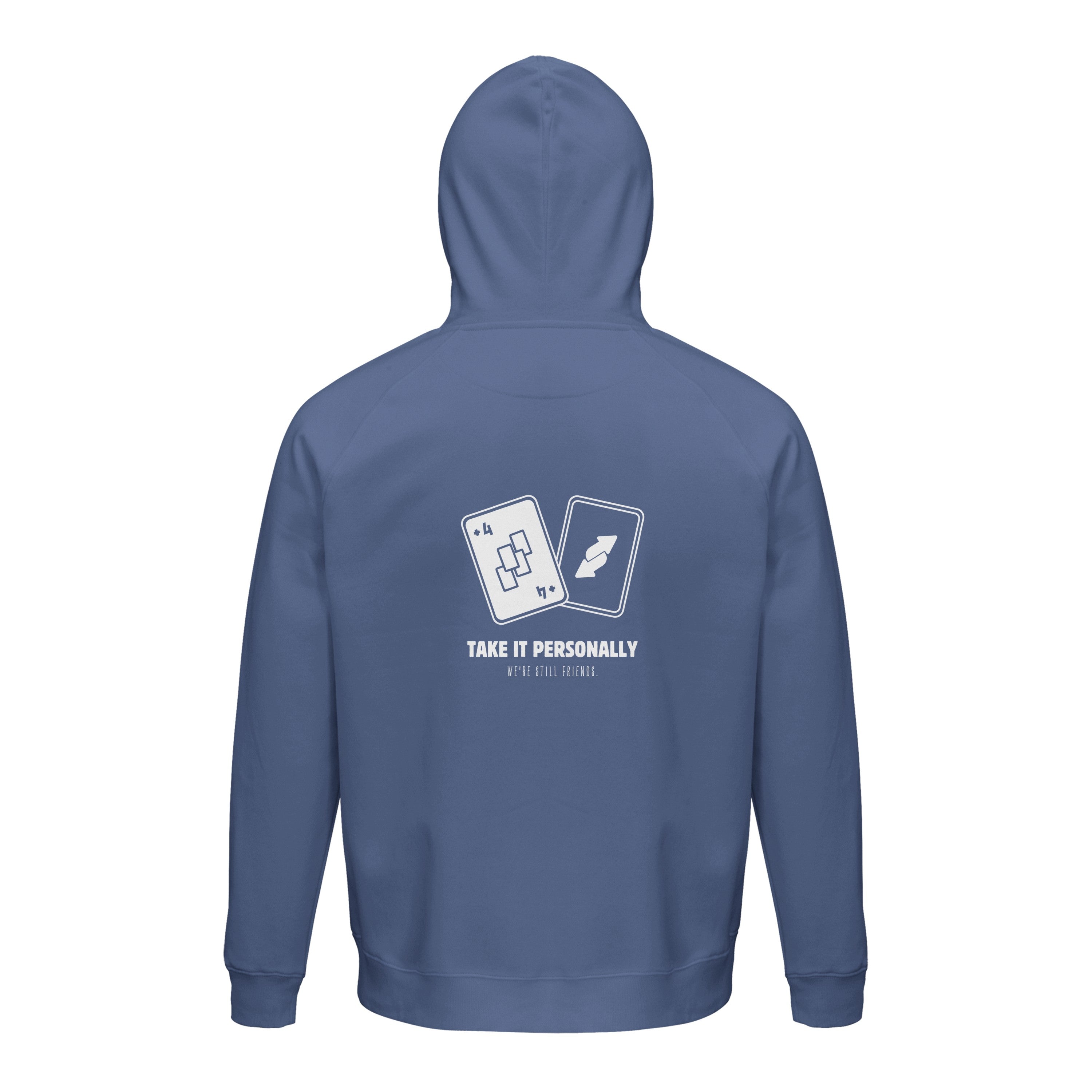 Draw Four – We’re Still Friends, unisex Kapuzenpullover aus Bio-Baumwollgemisch