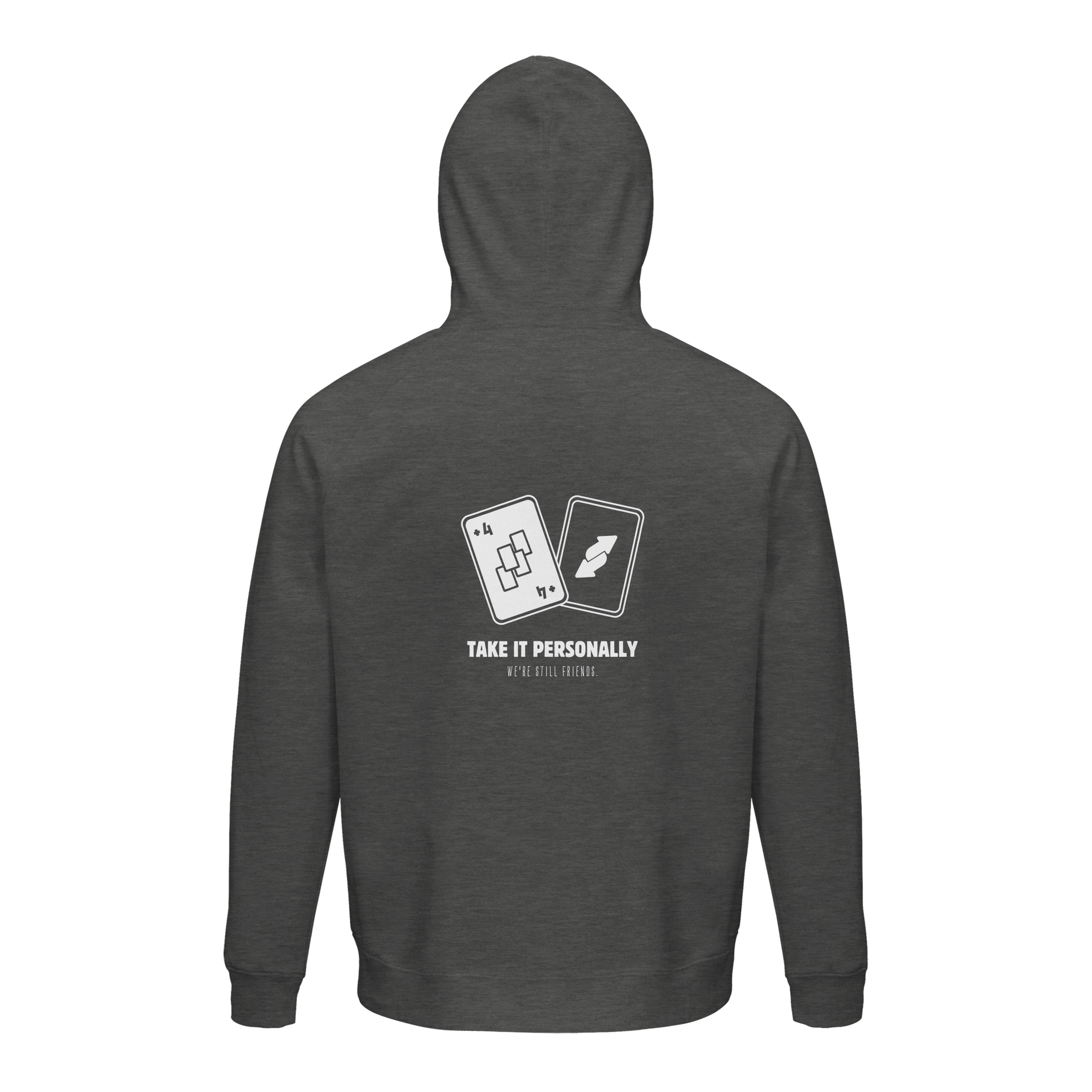 Draw Four – We’re Still Friends, unisex Kapuzenpullover aus Bio-Baumwollgemisch