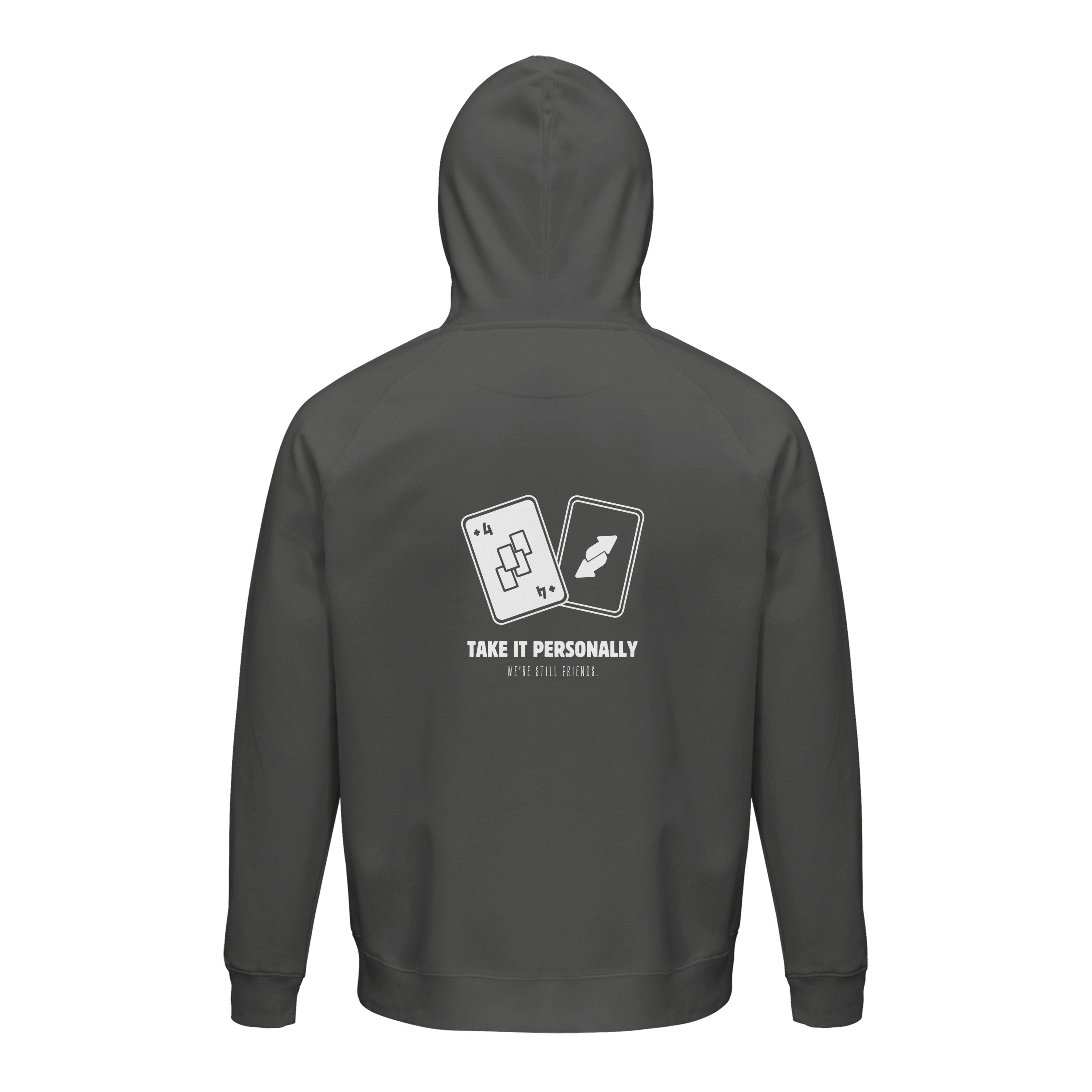 Draw Four – We’re Still Friends, unisex Kapuzenpullover aus Bio-Baumwollgemisch