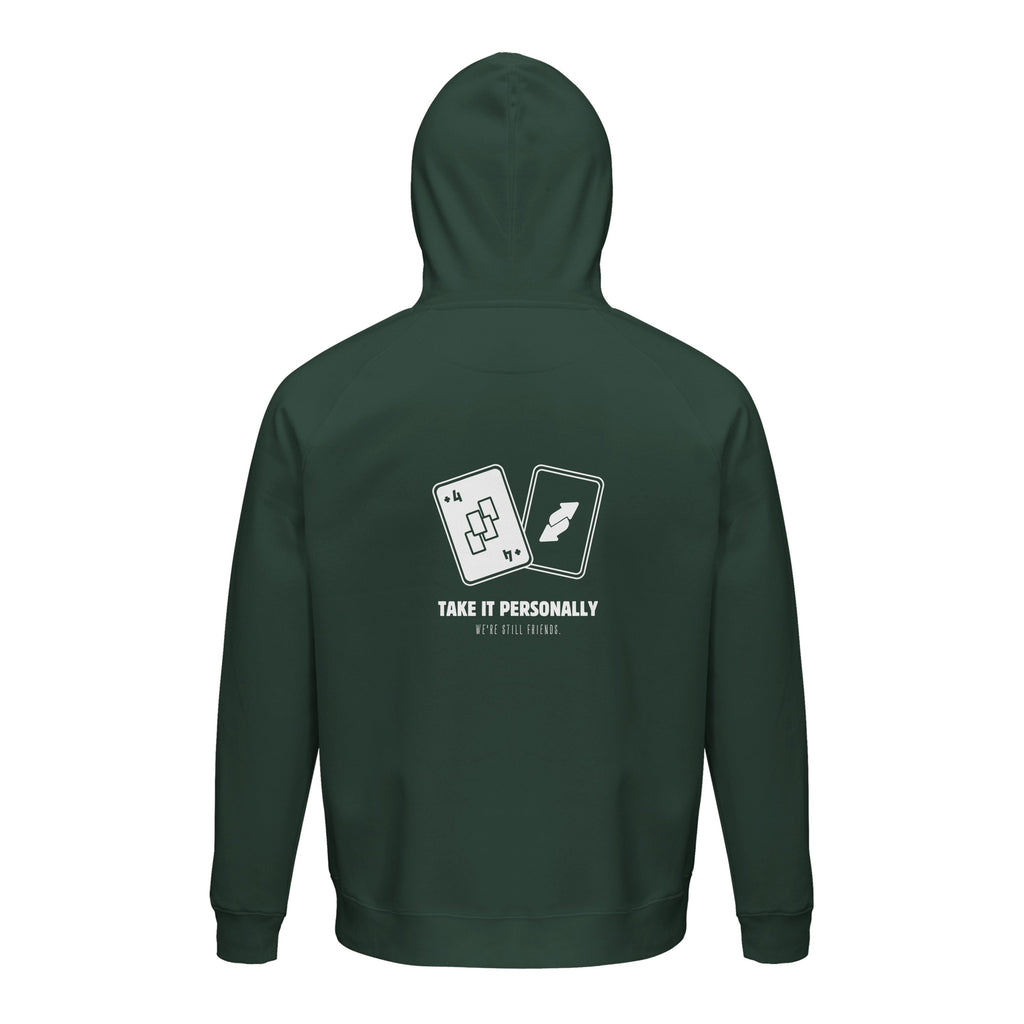 Draw Four – We’re Still Friends, unisex Kapuzenpullover aus Bio-Baumwollgemisch