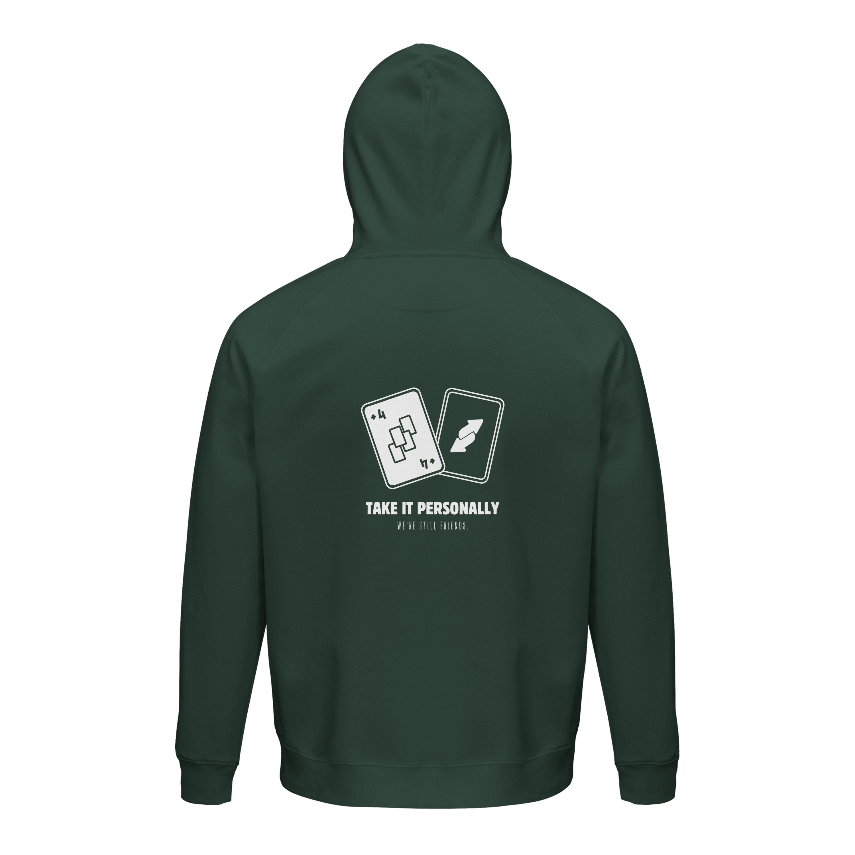 Draw Four – We’re Still Friends, unisex Kapuzenpullover aus Bio-Baumwollgemisch