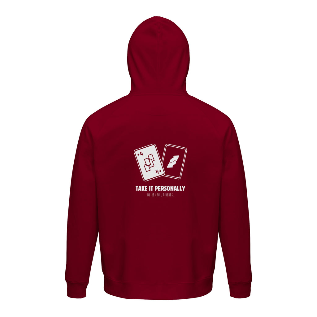 Draw Four – We’re Still Friends, unisex Kapuzenpullover aus Bio-Baumwollgemisch