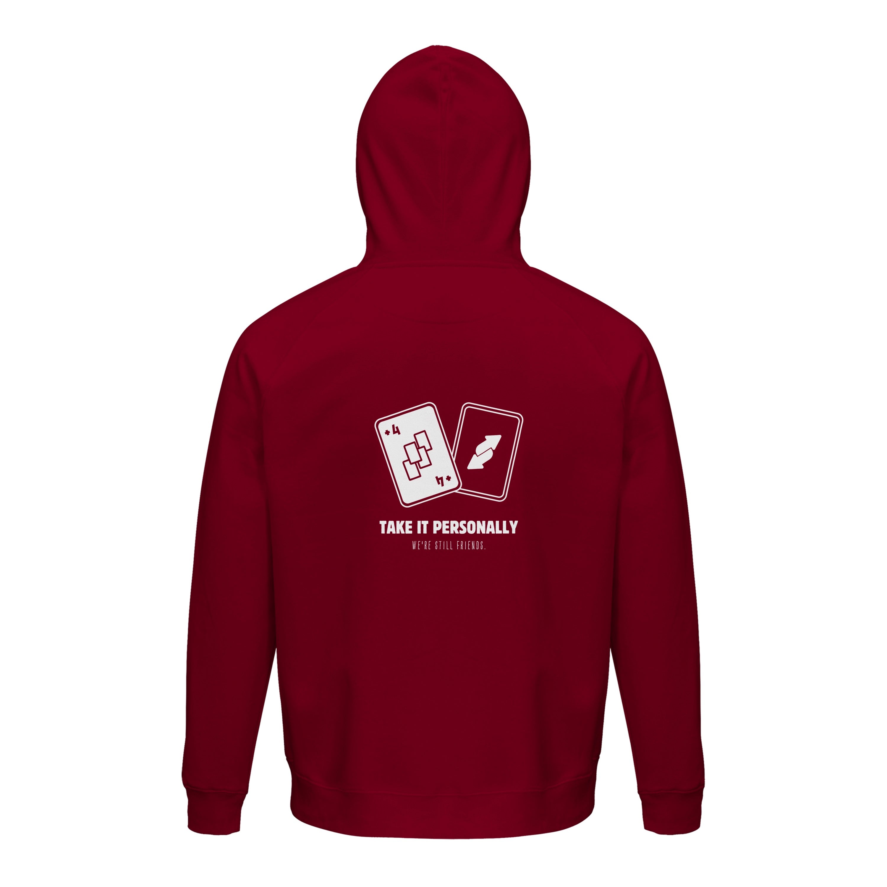 Draw Four – We’re Still Friends, unisex Kapuzenpullover aus Bio-Baumwollgemisch