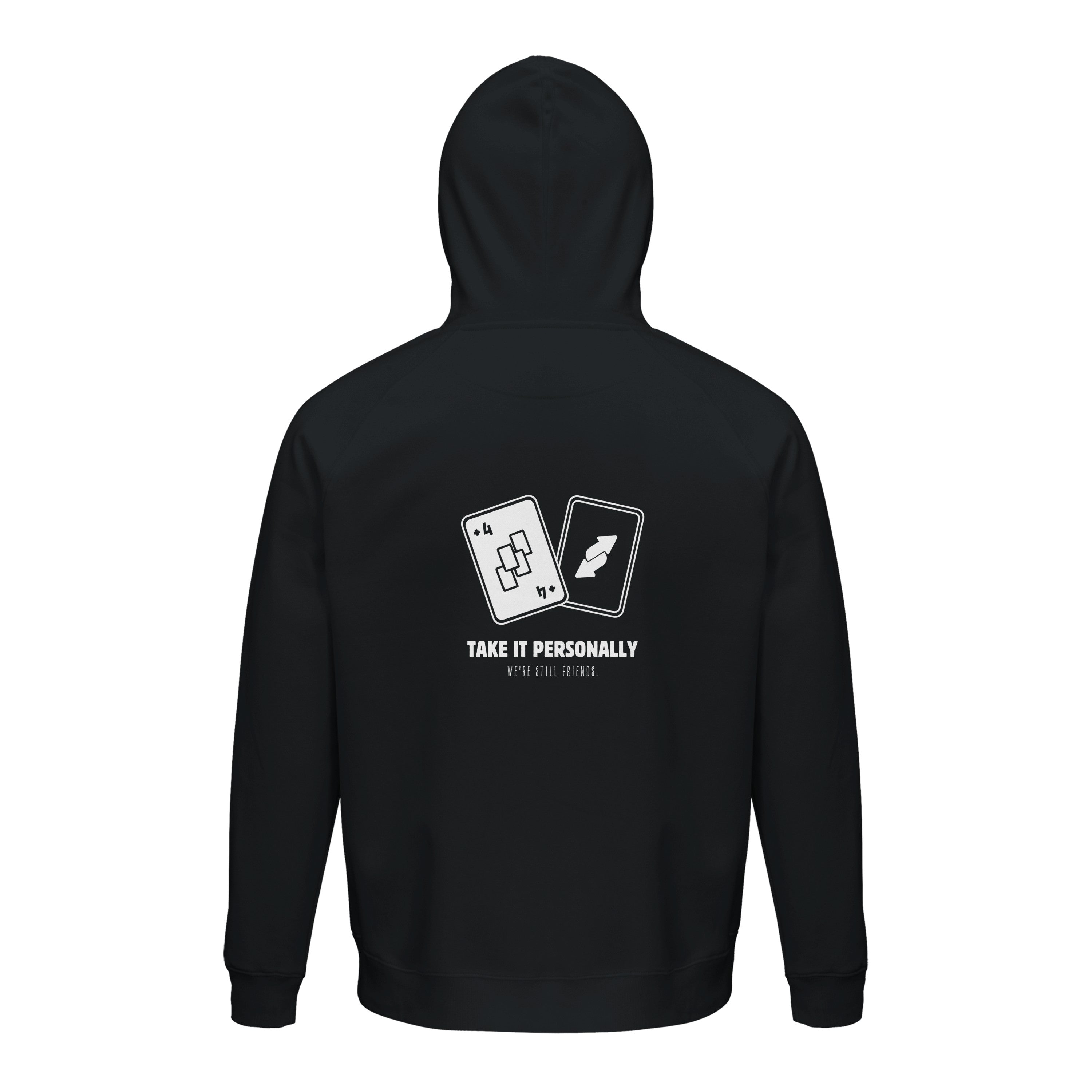 Draw Four – We’re Still Friends, unisex Kapuzenpullover aus Bio-Baumwollgemisch